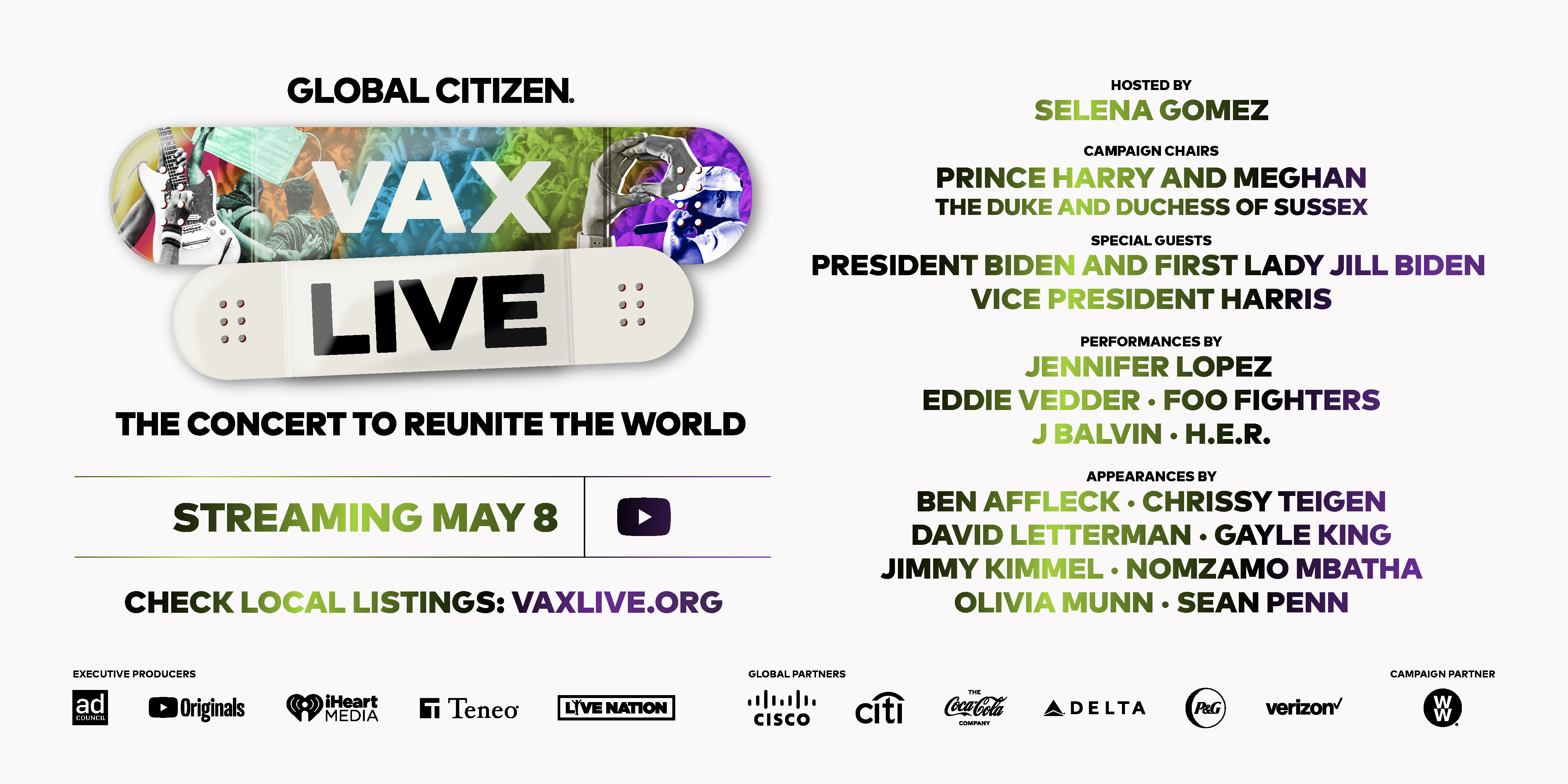 VAX LIVE: The Concert to Reunite the World