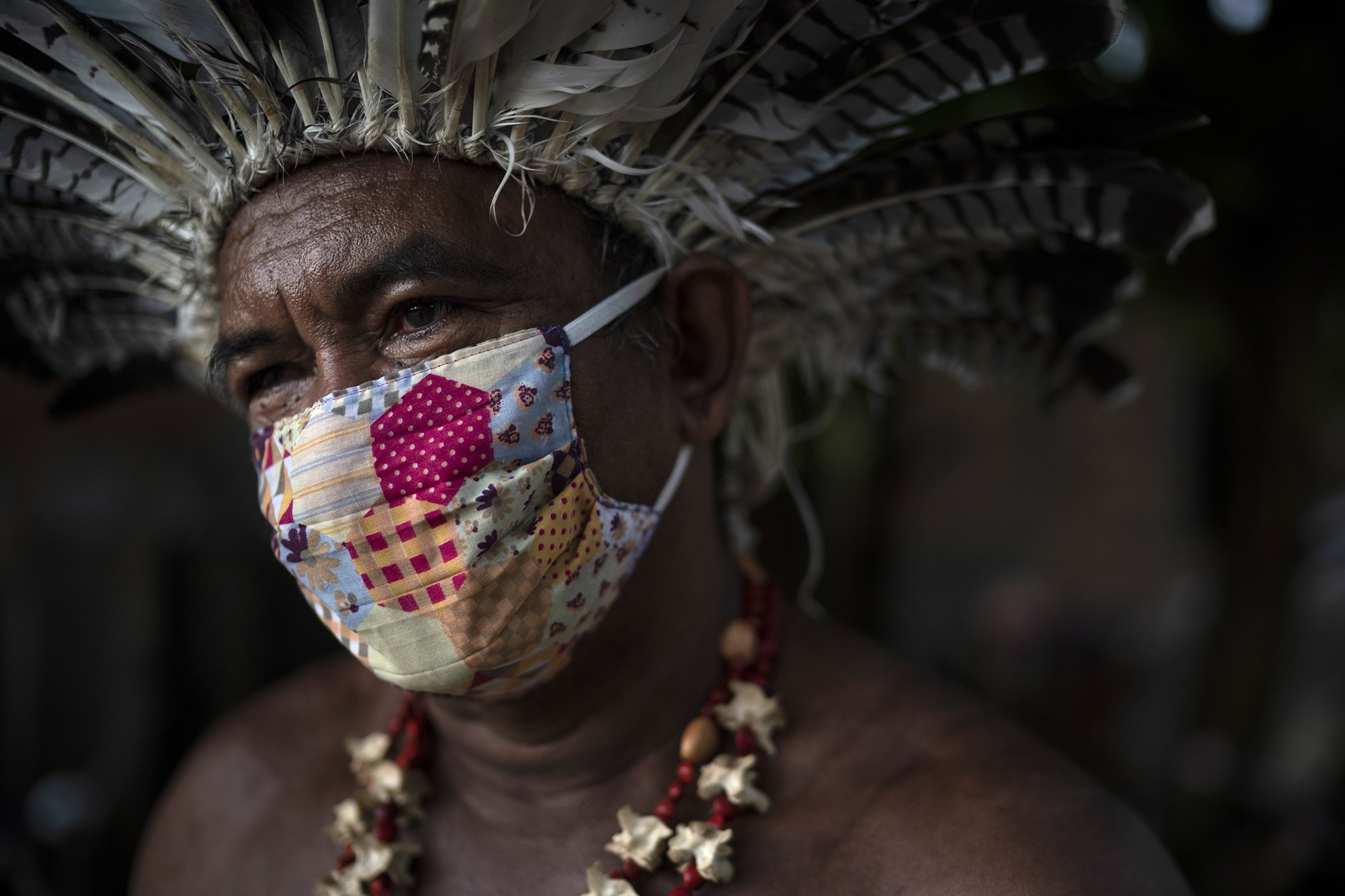 Pedro dos Santos, the leader of a community named Park of Indigenous Nations, poses for a photo, in Manaus, Brazil, May 10, 2020.