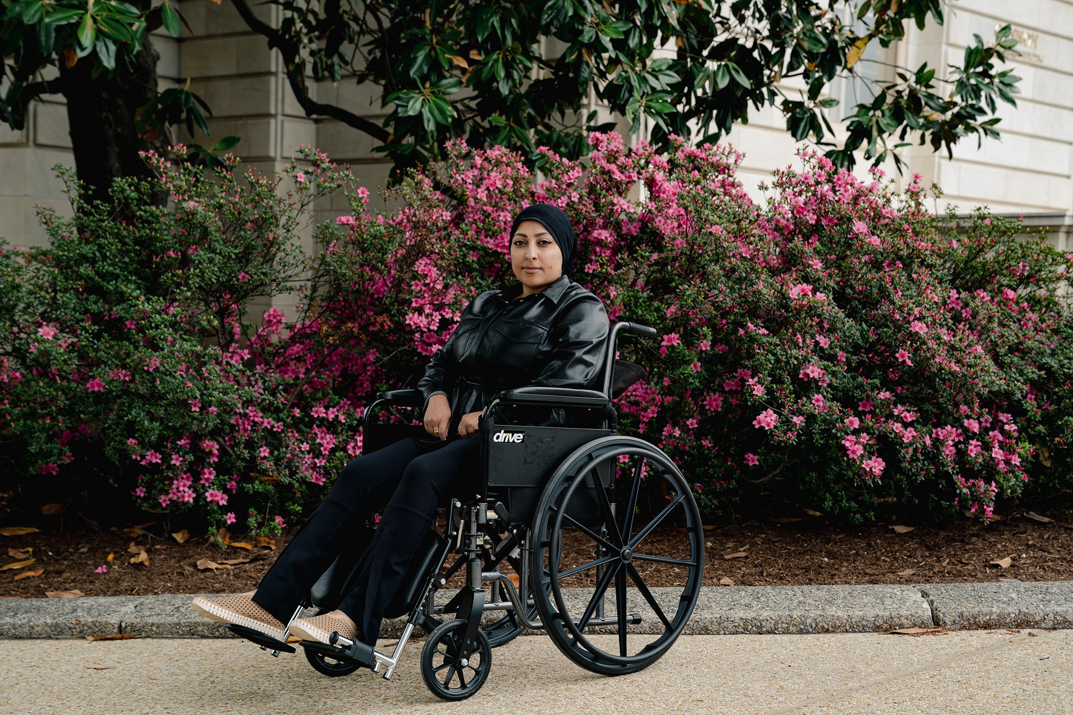 Bahraini human rights activist Maryam Al-Khawaja is photographed for a portrait near the Capitol Hill in Washington, DC on May 5, 2022.