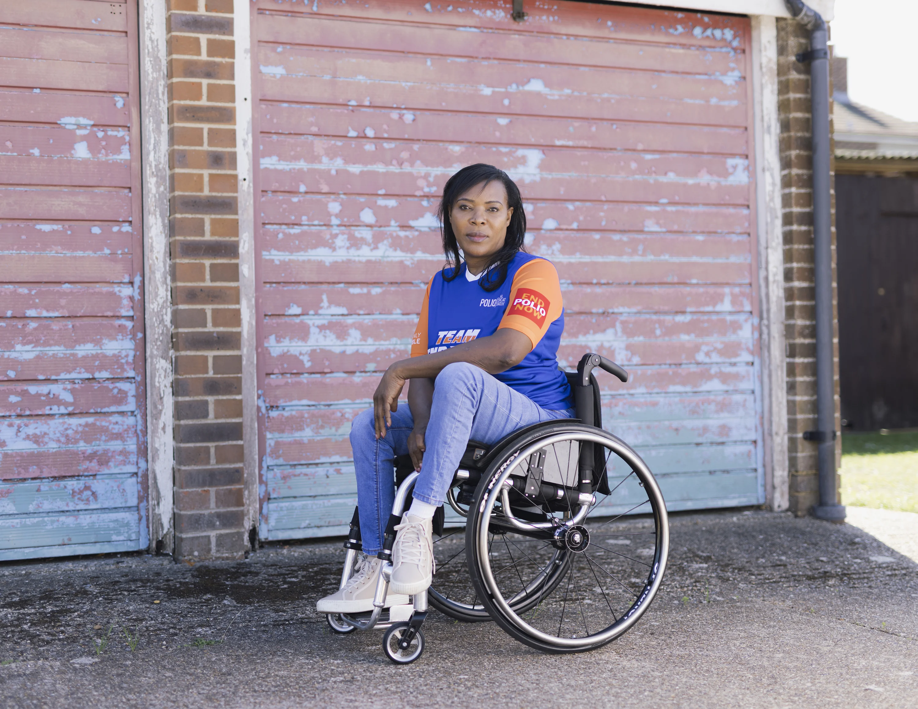 Anne Wafula Strike is photographed in her home town of Harlow, England on Sept. 21, 2026. Today, the Paralympian and disability rights advocate is vocal about the issues that matter most to her, which lie at the intersection of her identities.