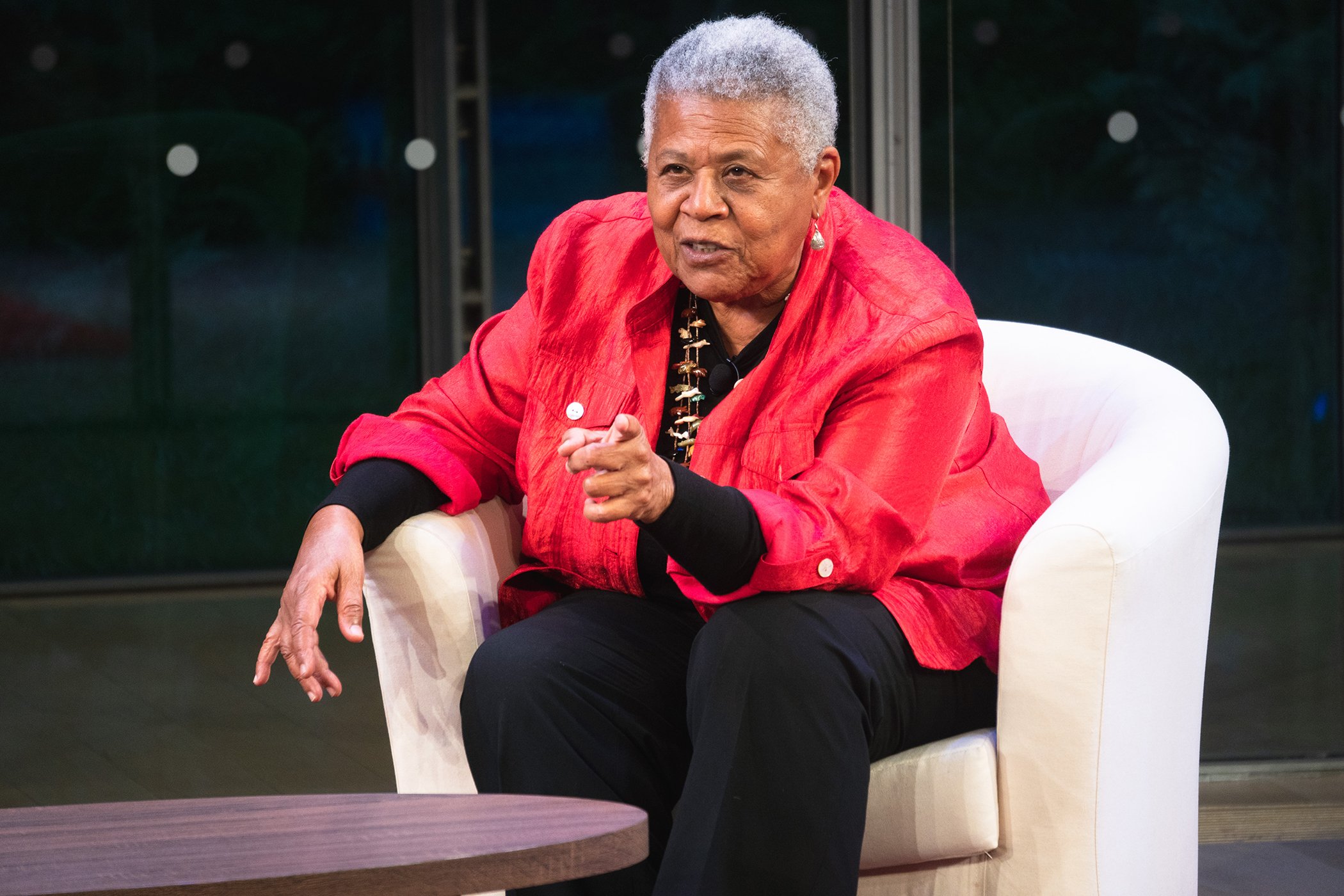 Minnijean Brown-Trickey speaks onstage during Global Citizen - Movement Makers at The Times Center on Sept. 25, 2018 in New York City.