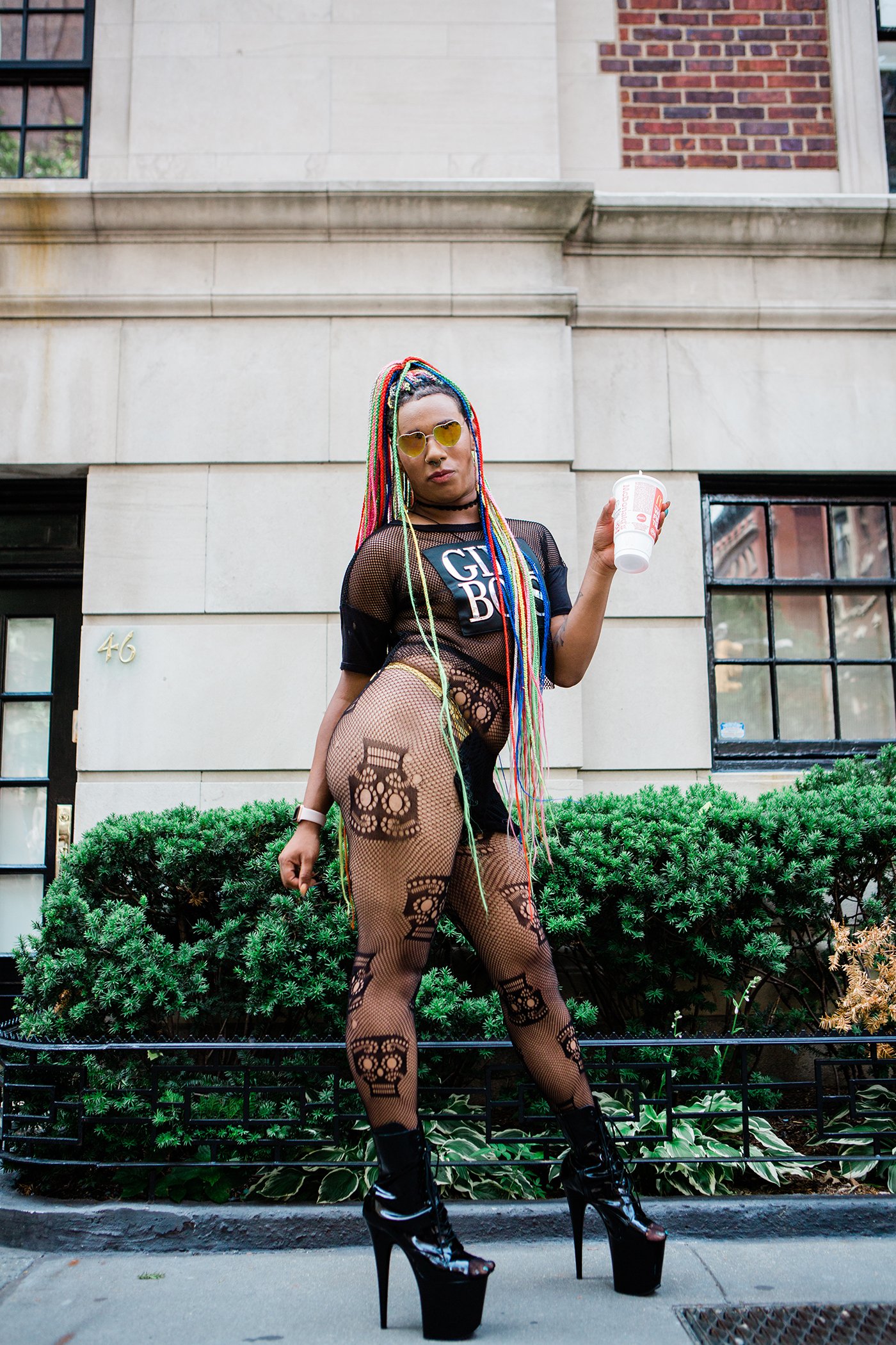 Harmony Vuitton, 18, at the 2018 NYC Pride March.