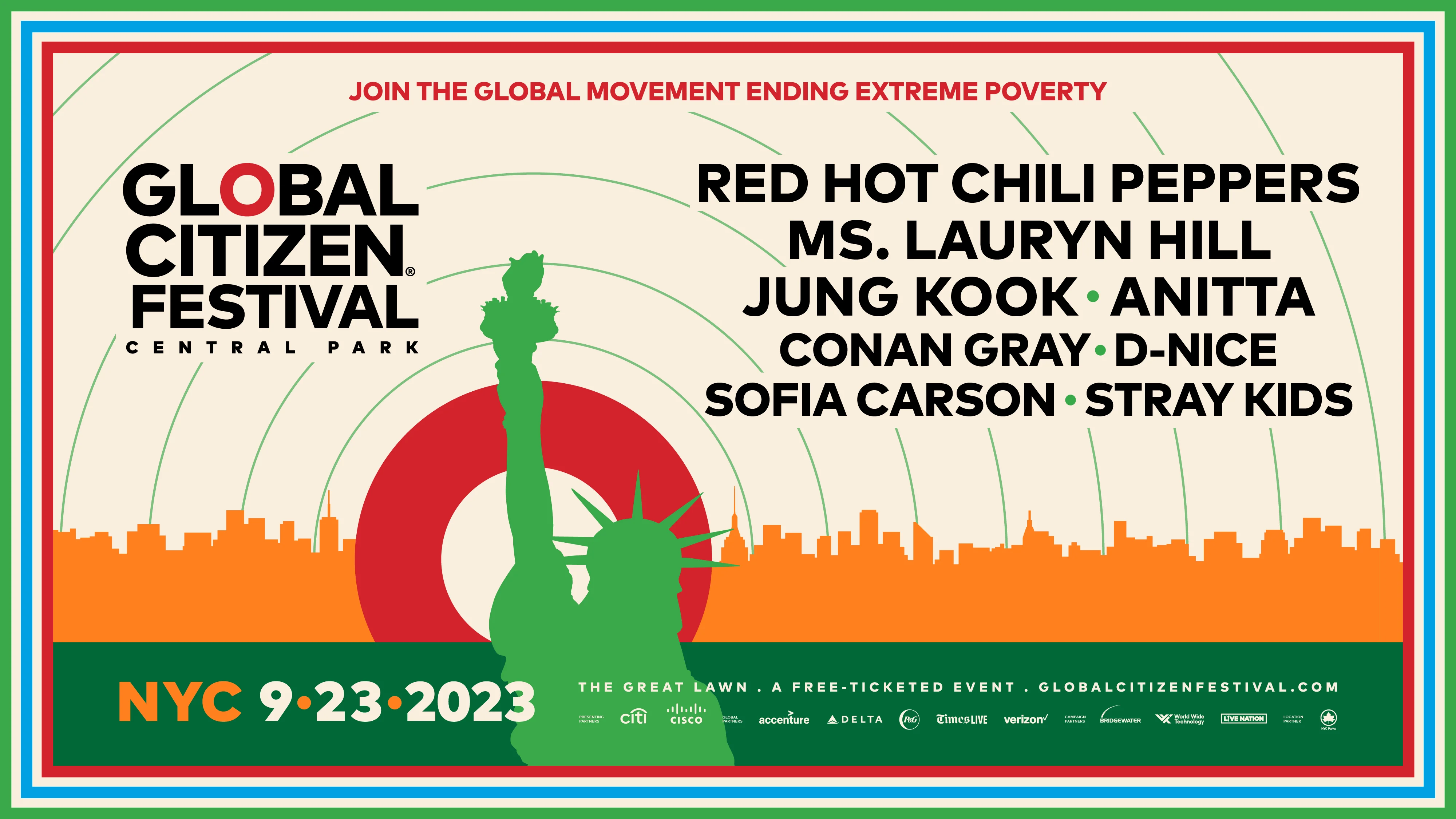 Admat for the Global Citizen Festival: NYC 2023