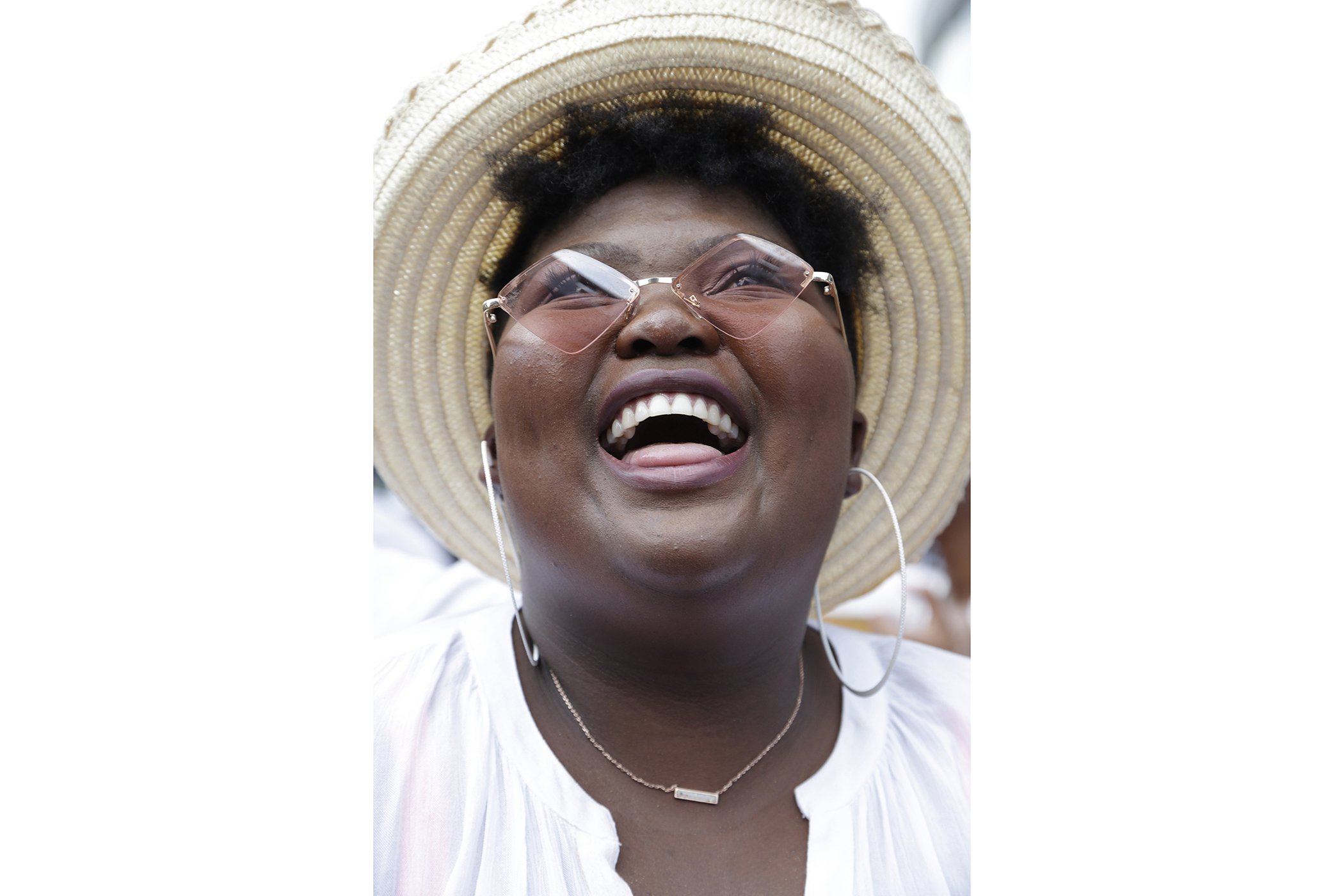 An attendee smiles as they take part in the Johannesburg Pride Parade on Oct. 26, 2019 in Johannesburg, South Africa.