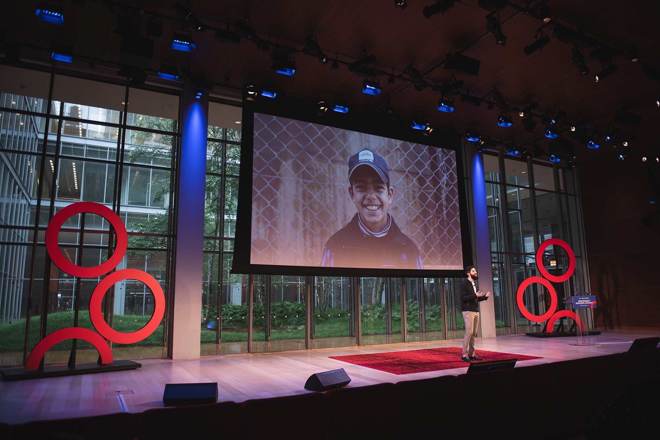 Filmmaker Zach Ingrasci speaks onstage during Global Citizen - Movement Makers at The Times Center on Sept. 25, 2018 in New York City.
