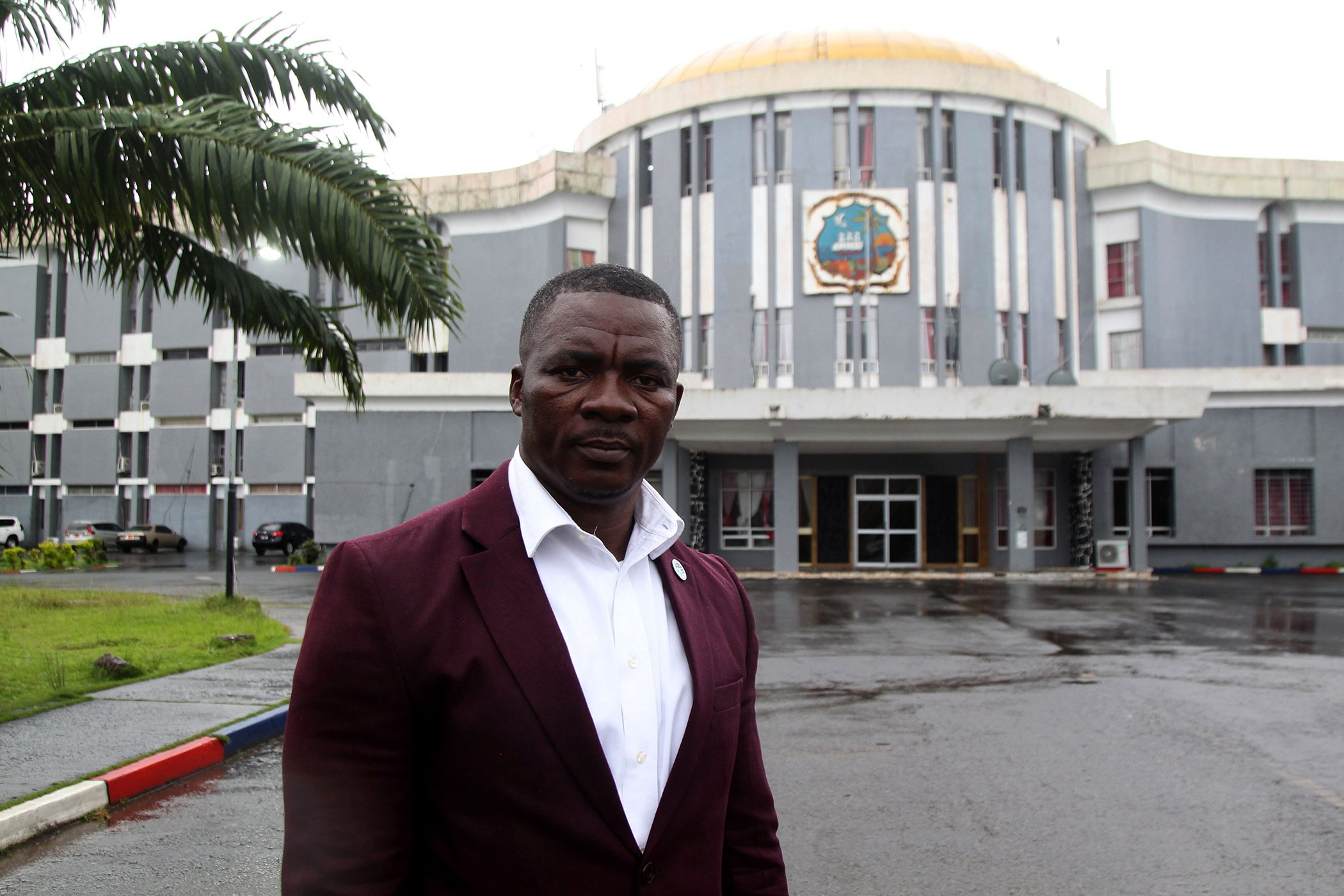 Adama Kiatamba Dempster poses for a portrait on the grounds of  the National Legislature on Capital Hill in Monrovia, Liberia on Aug. 13, 2024.