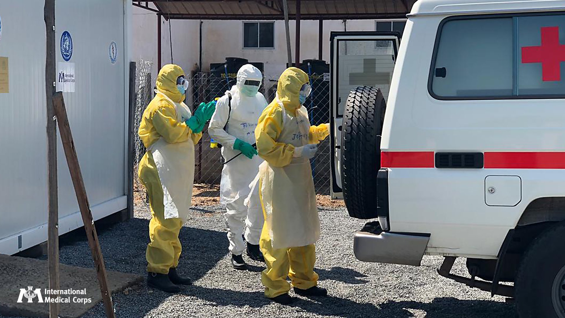Outside an infectious disease unit in Juba, South Sudan