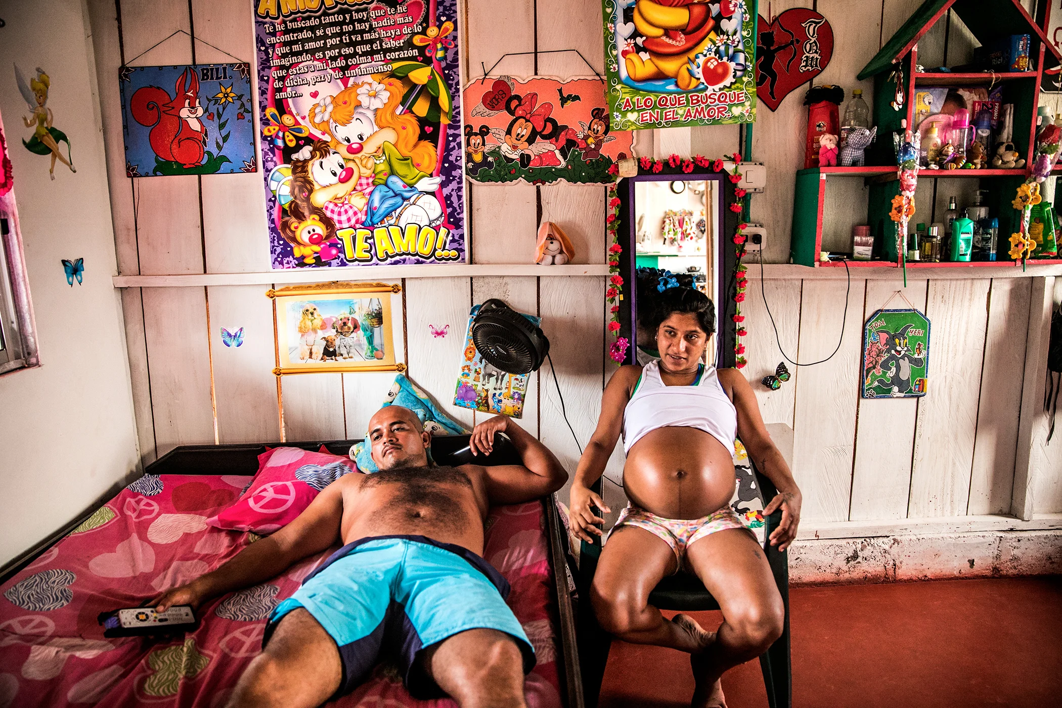 Yorladis is pregnant for the sixth time, after five other pregnancies were terminated during her FARC years. She says she managed to hide the fifth pregnancy from her commander until the sixth month by wearing loose clothes.