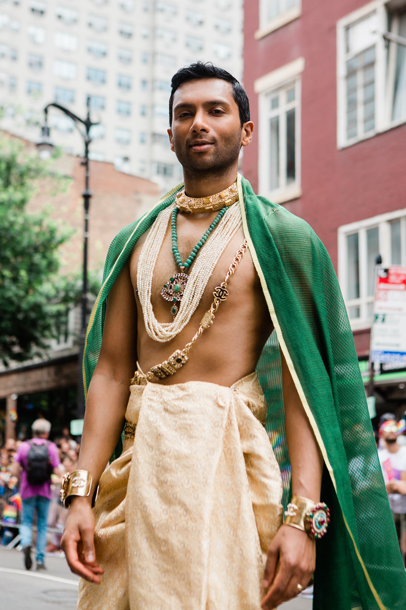 Shine Dharan, 31, from London, United Kingdom at the 2018 NYC Pride March.