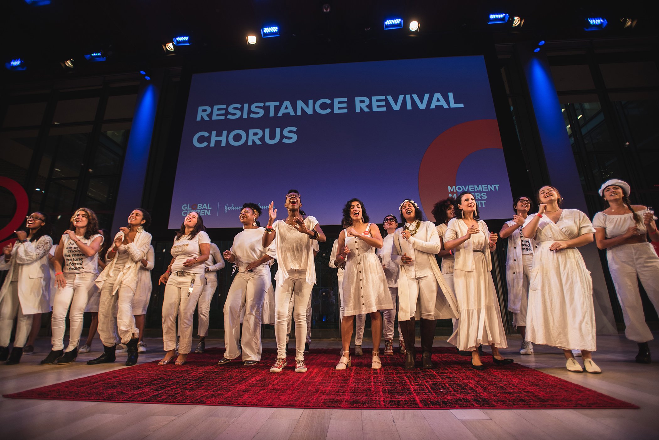 The Revival Resistance Chorus performs onstage during Global Citizen - Movement Makers at The Times Center on Sept. 25, 2018 in New York City.