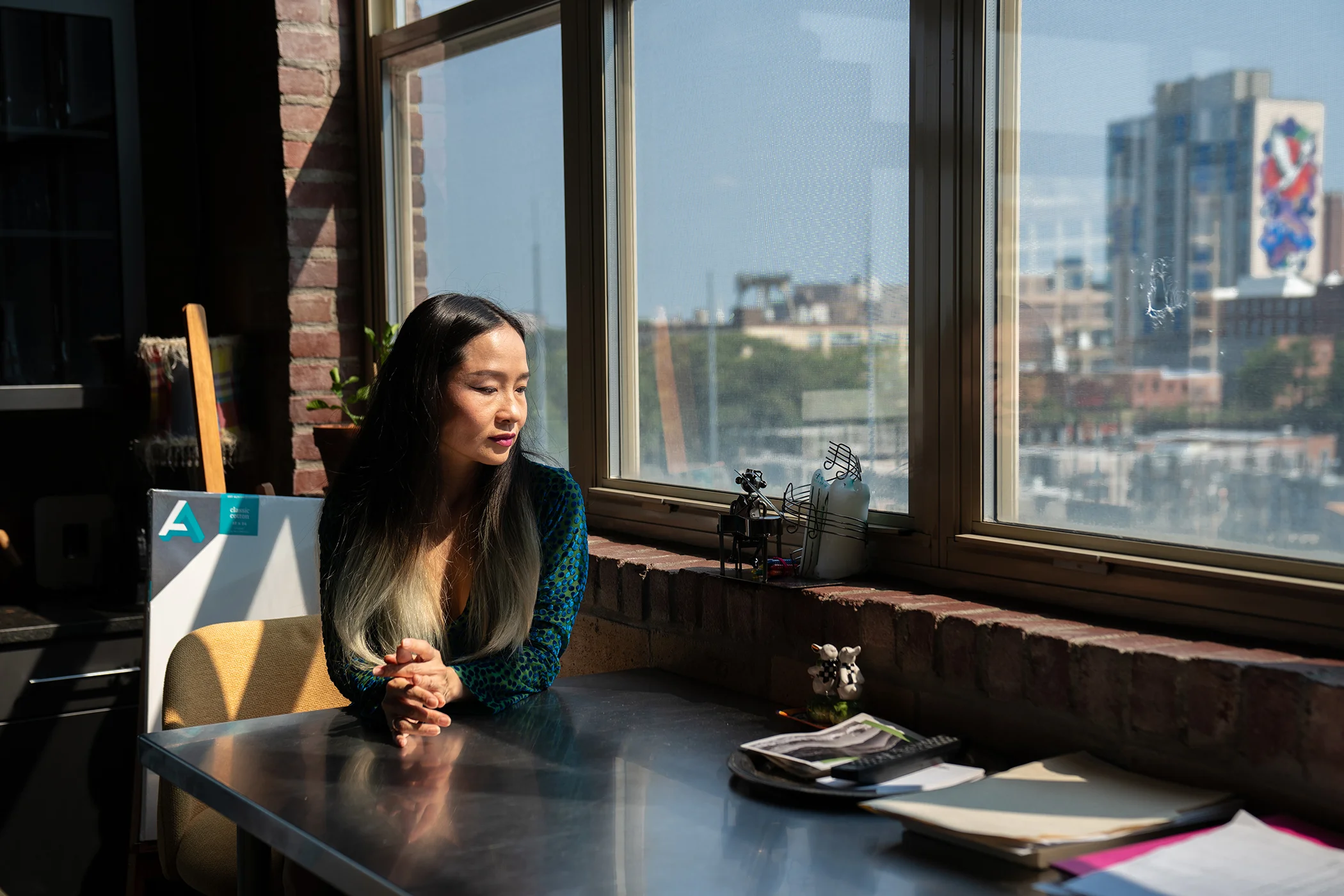 Mai Khôi poses for a portrait in Philadelphia, Pa., on August 12, 2026. After years of censorship, surveillance, and threats connected to her music and activism, Mai Khoi was forced to leave Vietnam.