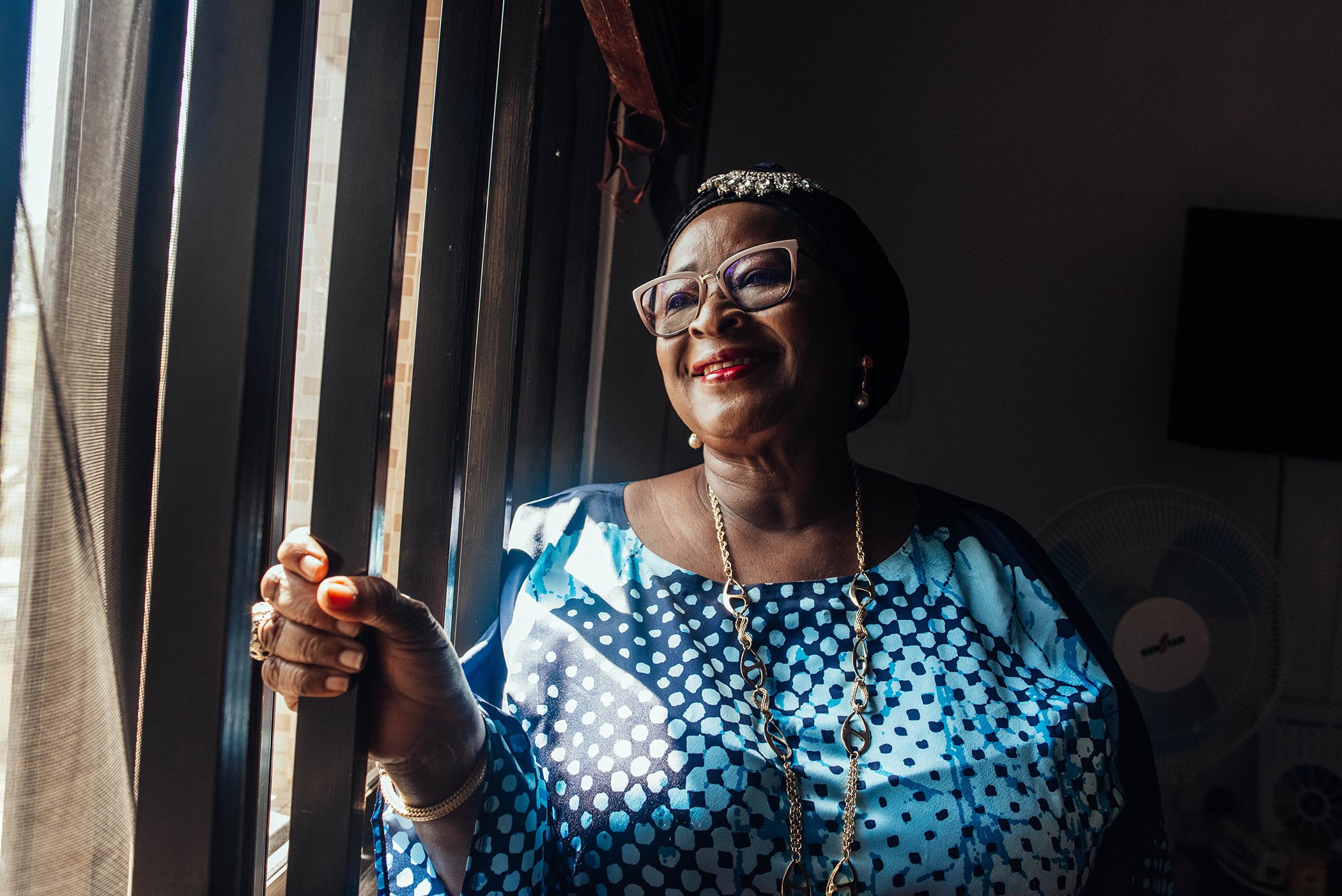 Moji Makanjuola poses for a portrait at her office in Garki, Abuja, Nigeria on Dec. 16, 2020.