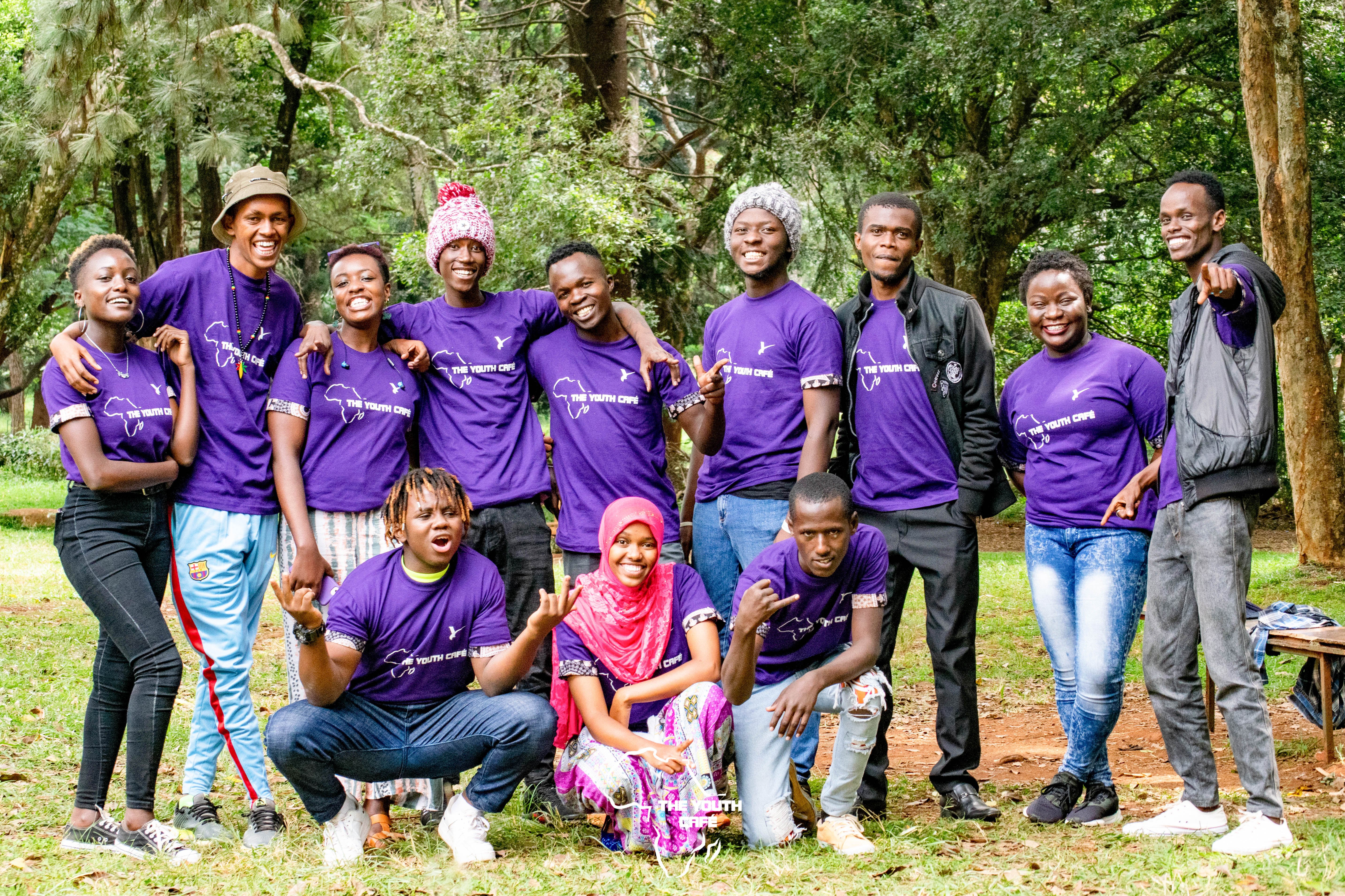 Volunteers and beneficiaries of The Youth Cafe.