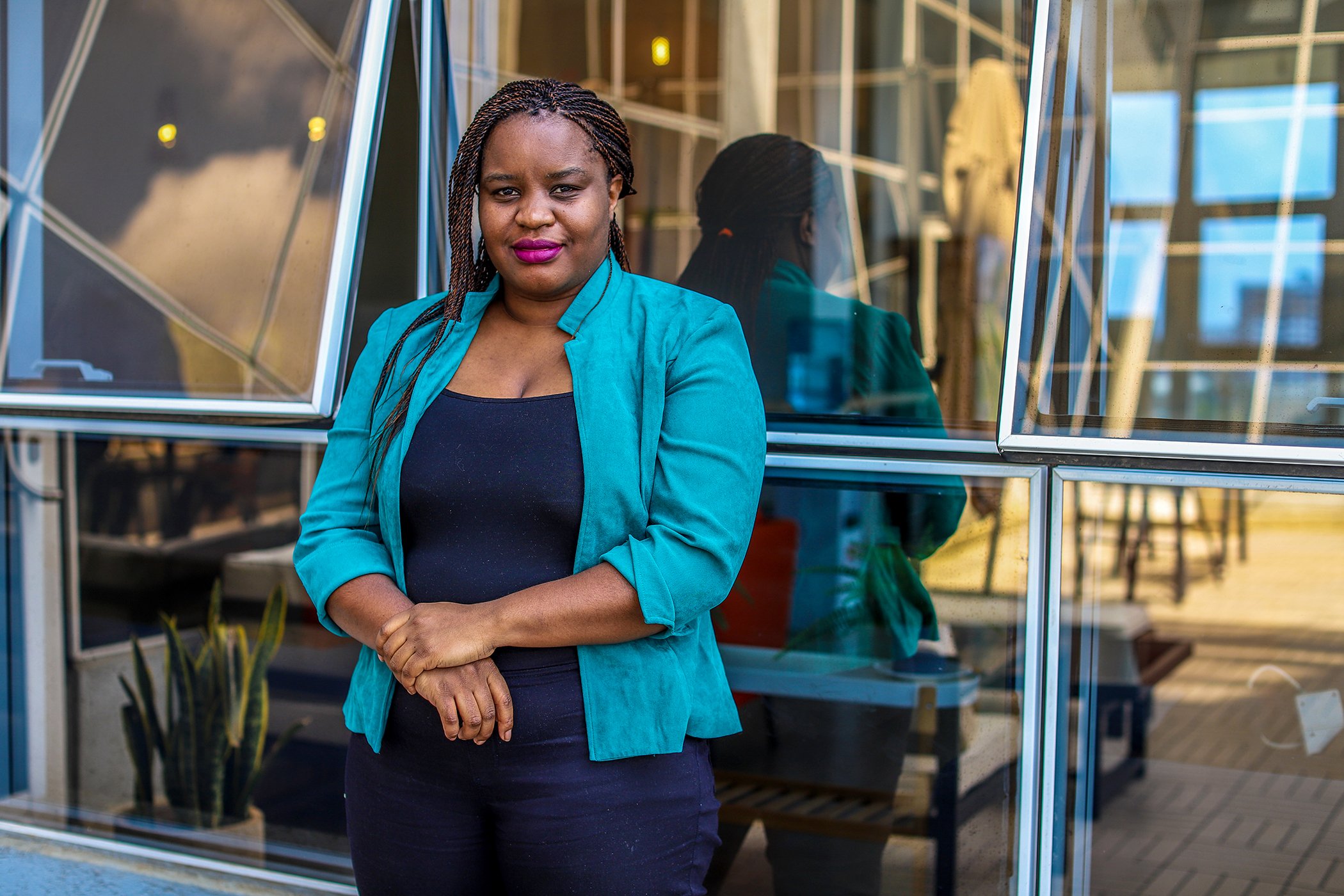 Doreen Wainainah poses for a portrait in Nairobi, Kenya in June 2021.