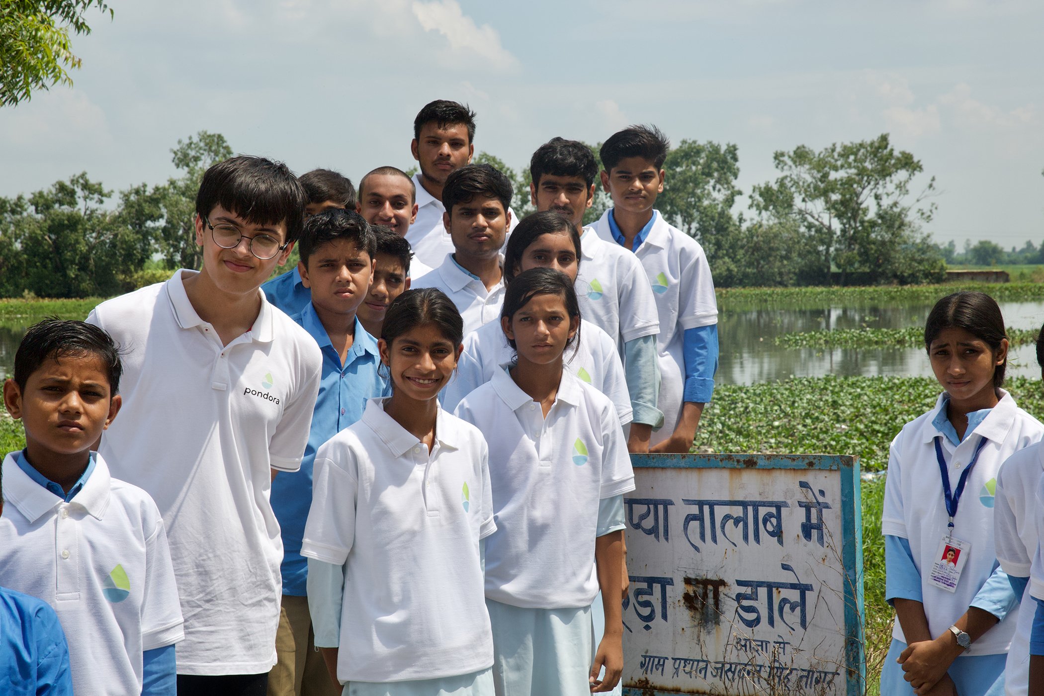 Dev Karan is pictured here while taking part in activities for Pondora, the community focused initiative he founded to save India’s ponds from pollution.