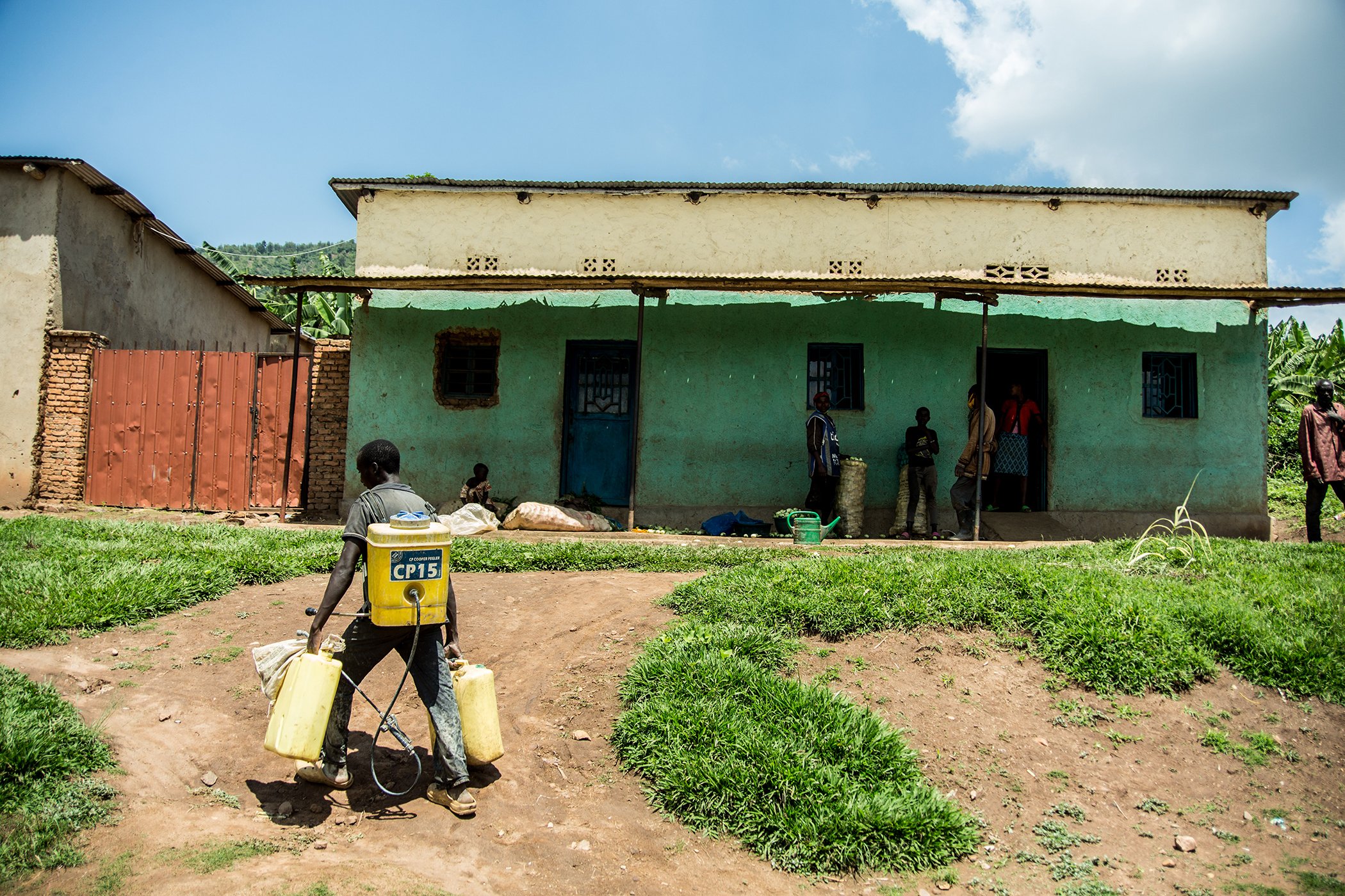 Residents of Nyarubande, a small rural village in Mageragere Sector, Nyarugenge District, Rwanda. Water Access Rwanda started work in the area in 2017 after a woman from a neighboring community was eaten by a crocodile as she went to fetch water.