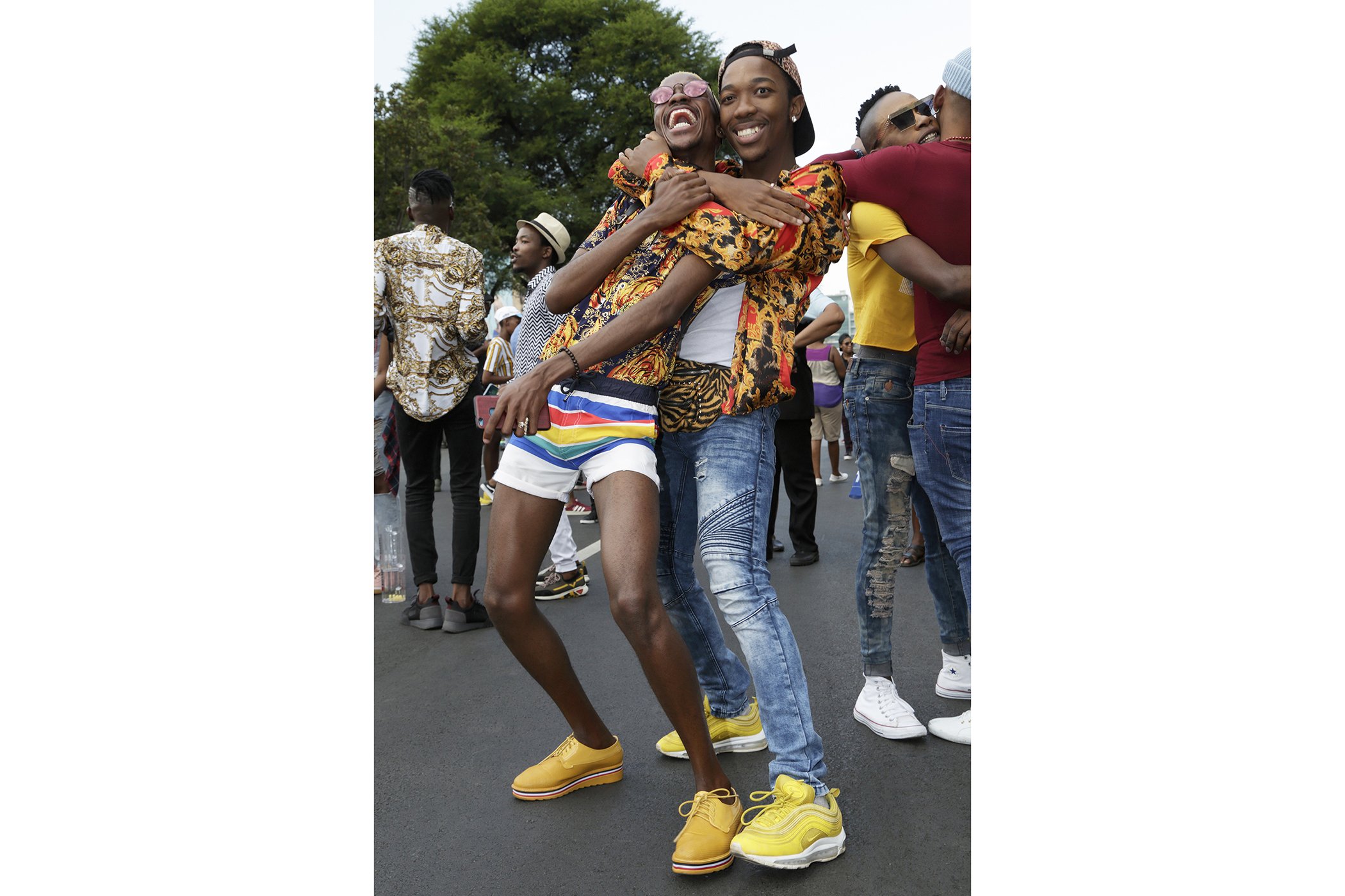 Marchers take part in the Johannesburg Pride Parade on Oct. 26, 2019 in Johannesburg, South Africa.