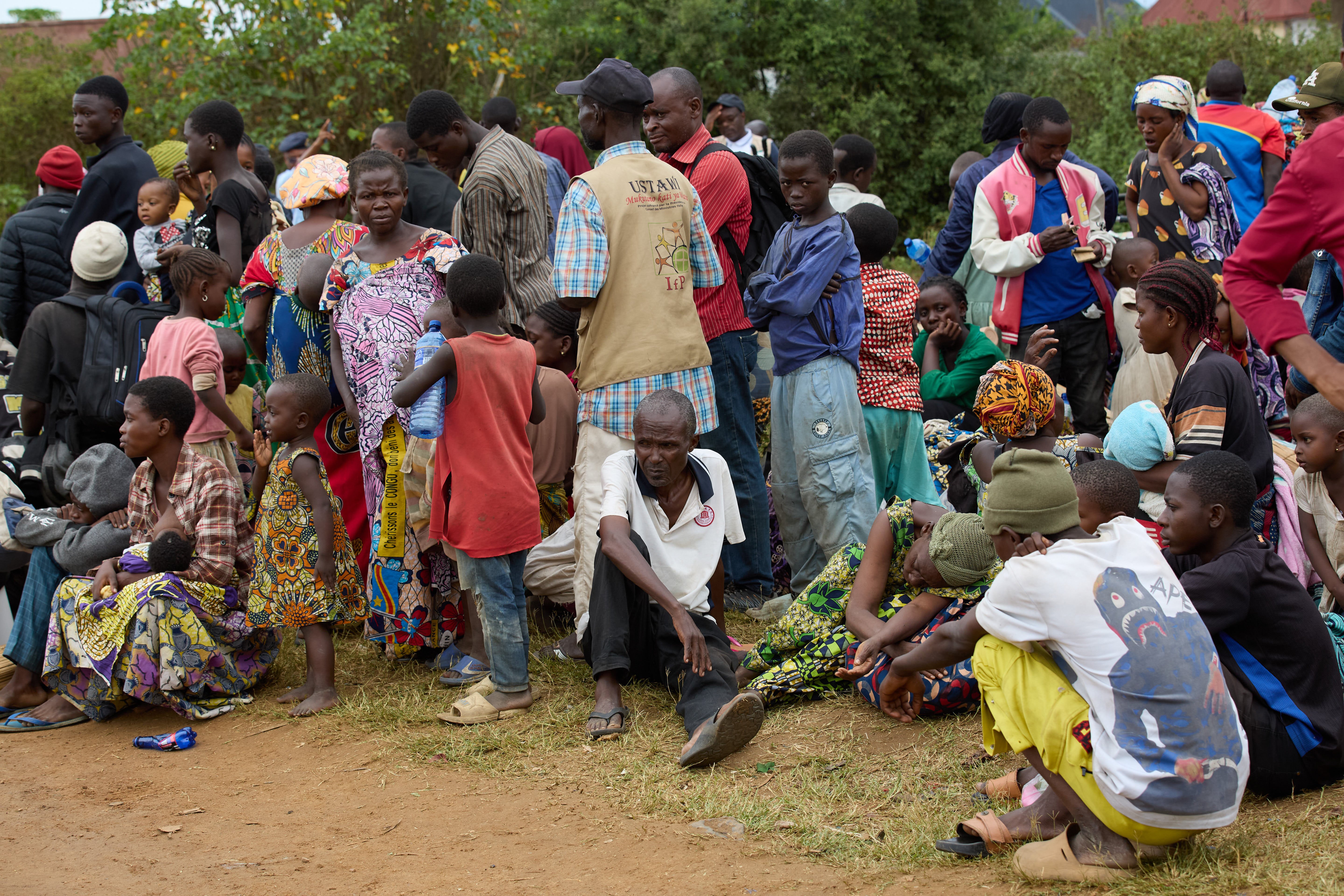 Internally displaced people (IDPs) fleeing fighting in Congo's South Kivu province arrive in Cibitoke, Kansega, Burundi, Dec. 11, 2025.