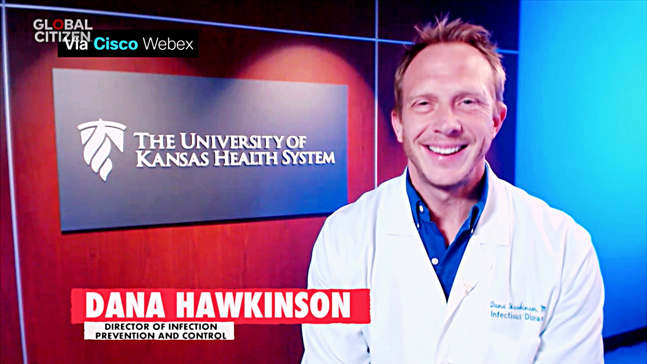 In this screengrab, Dr. Dana Hawkinson, Director of Infection Prevention and Control speaks during "One World: Together At Home" presented by Global Citizen on April, 18, 2020.