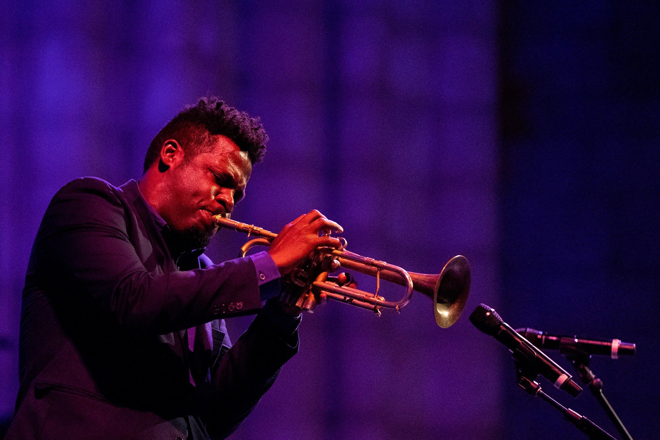 Keyon Harrold performs onstage during Global Citizen Week: The Spirit Of A Movement at Riverside Church.