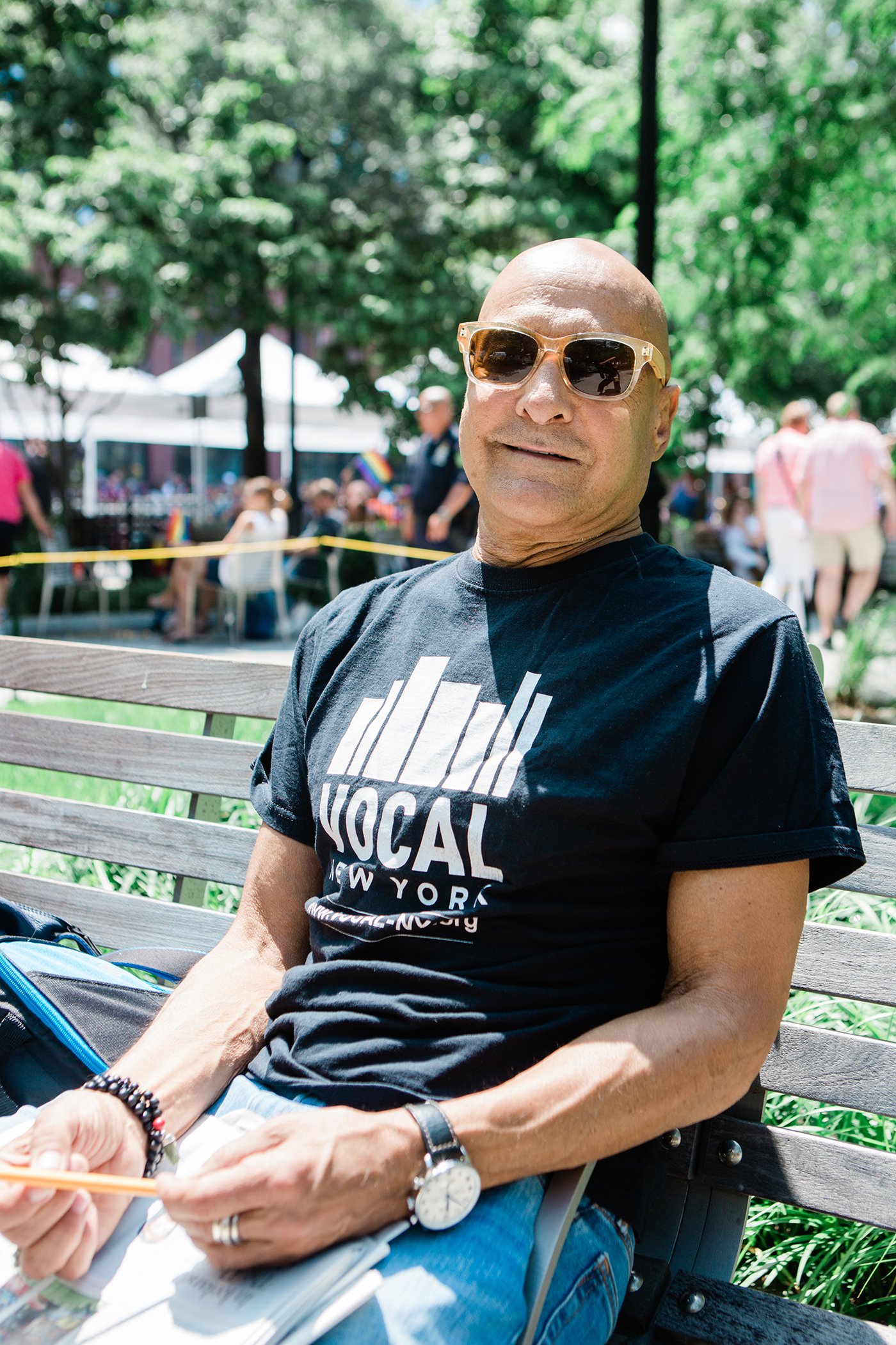Rich Harris, 61, from Manhattan, New York, at the 2018 NYC Pride March.