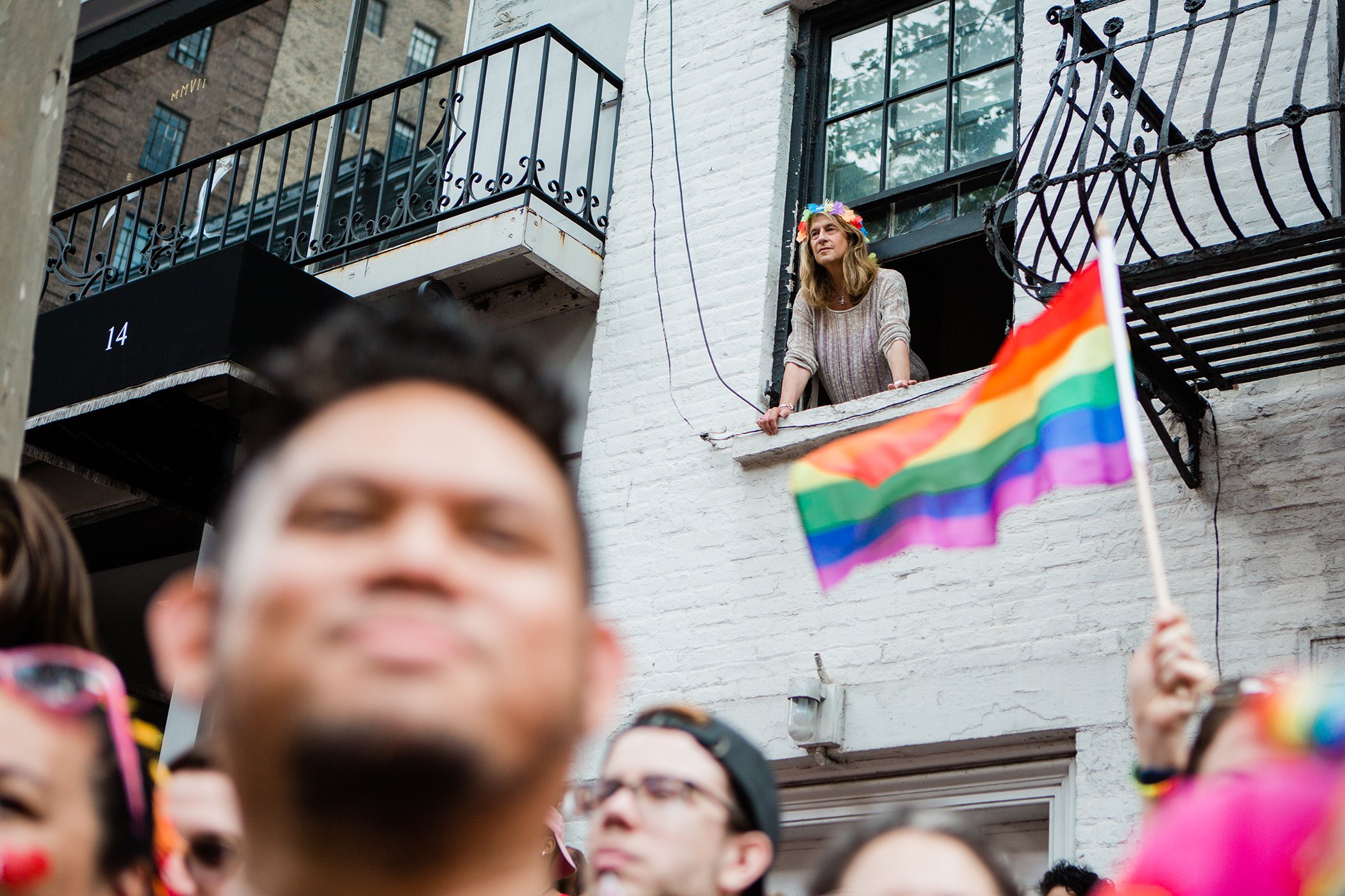 Attendees at the 2018 NYC Pride March.
