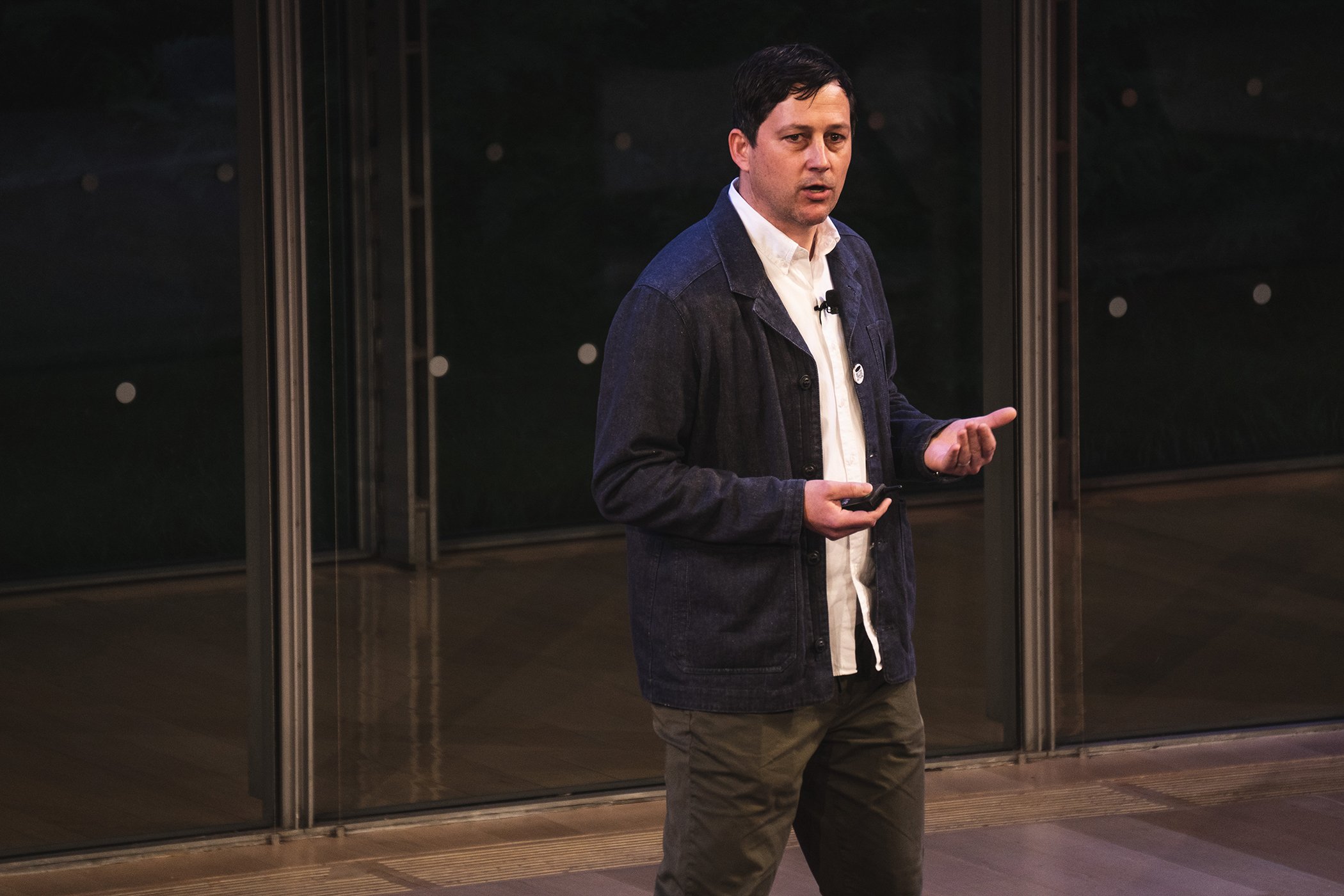 KEEN Chief Marketing Officer Tyler LaMotte speaks onstage during Global Citizen - Movement Makers at The Times Center on Sept. 25, 2018 in New York City.