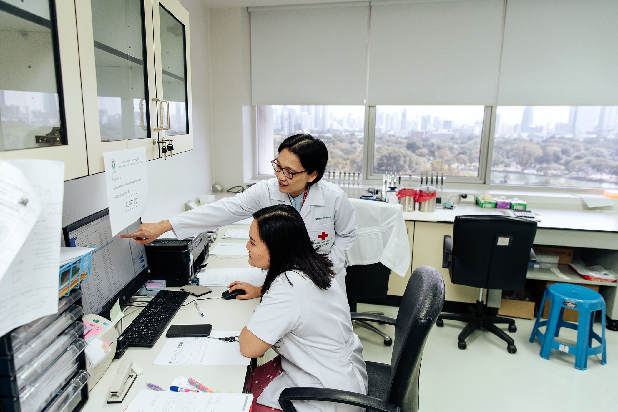Supaporn Wacharapluesadee works with her team to investigate potential infectious diseases in Thailand. The team of 15 researchers quickly developed their own way to detect COVID-19 by modifying methods used to detect other coronaviruses.