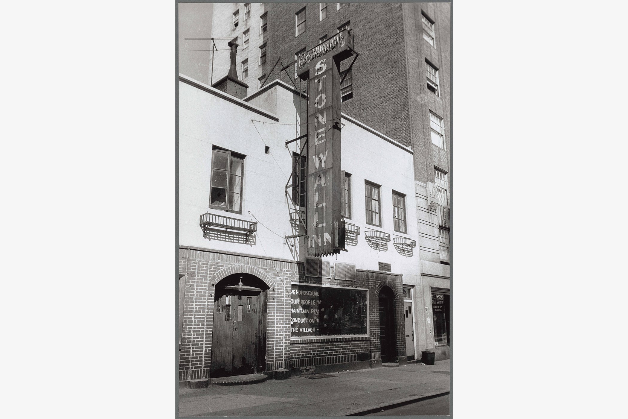 In June 1969, the Stonewall Inn was the site of famous riots that changed LGBTQ activism and American culture. Stonewall Inn is pictured here in 1969.