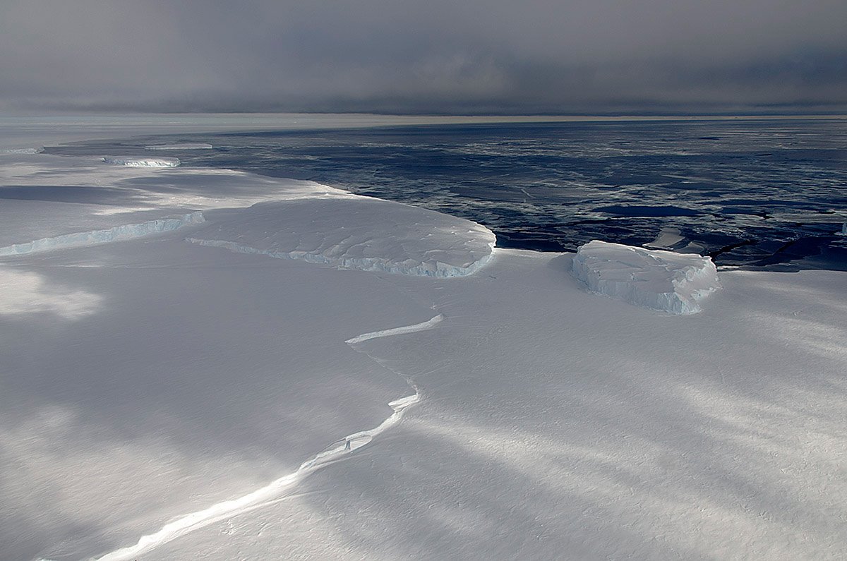 NASA's Operation IceBridge photographs the landscape after a successful survey of sea ice in the Ross Sea.