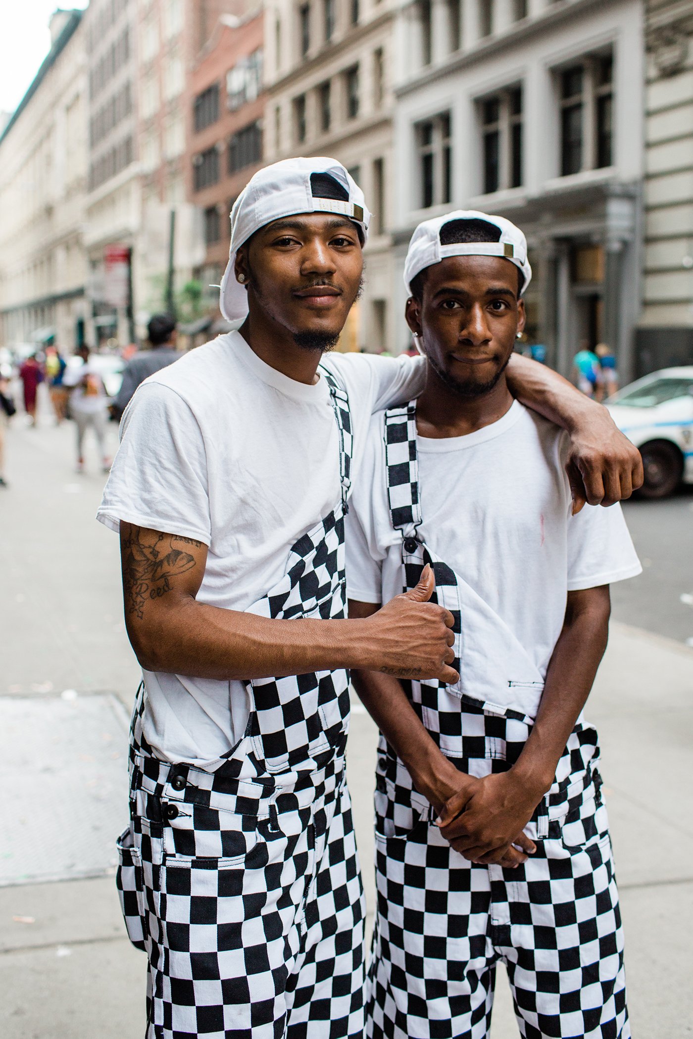 Kwamel Hawkins (left), 25, and Chester Allen (right), 24, at the 2018 NYC Pride March.