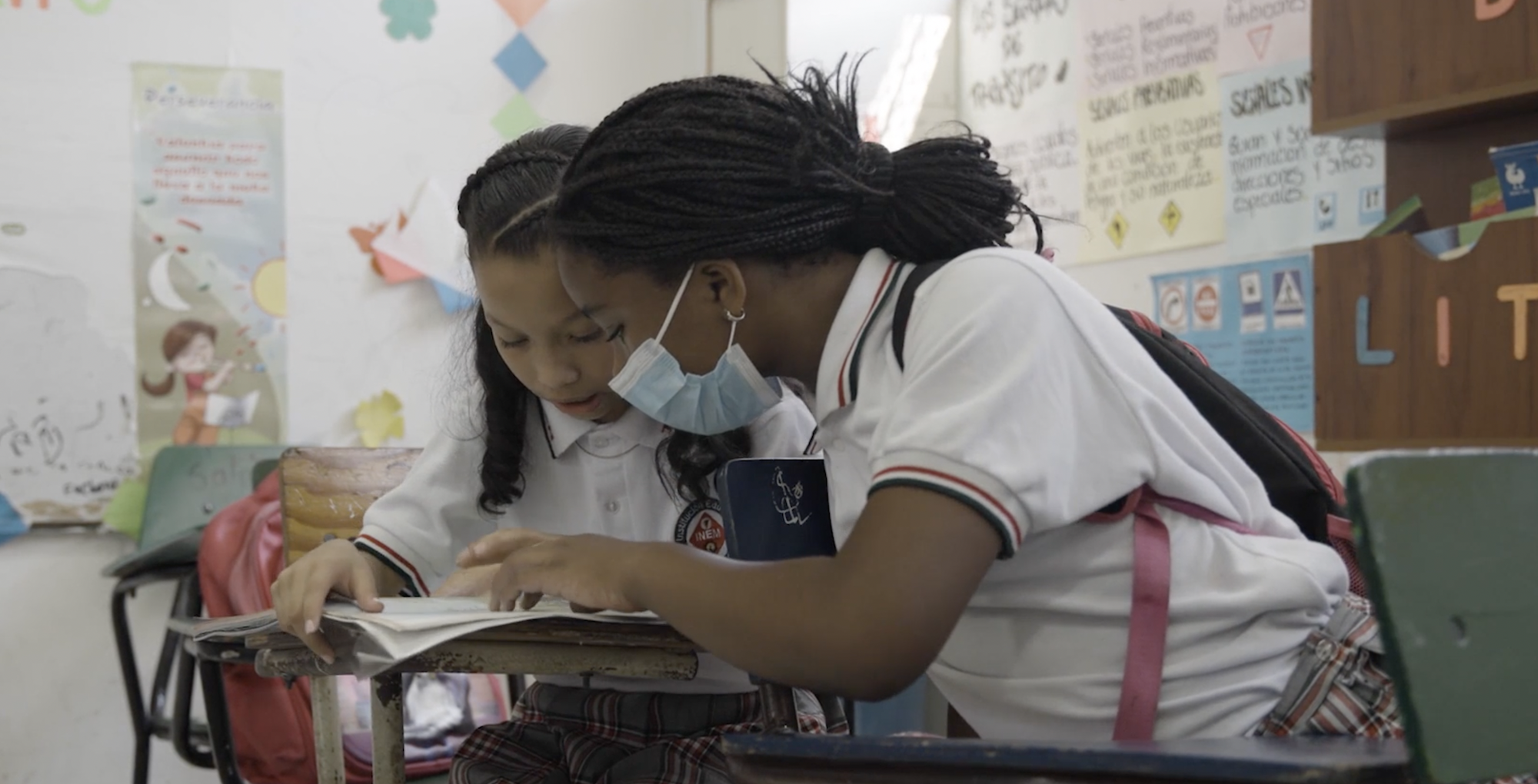 These actions have helped millions access education, like Camila, a young student who fled Venezuela for Colombia.