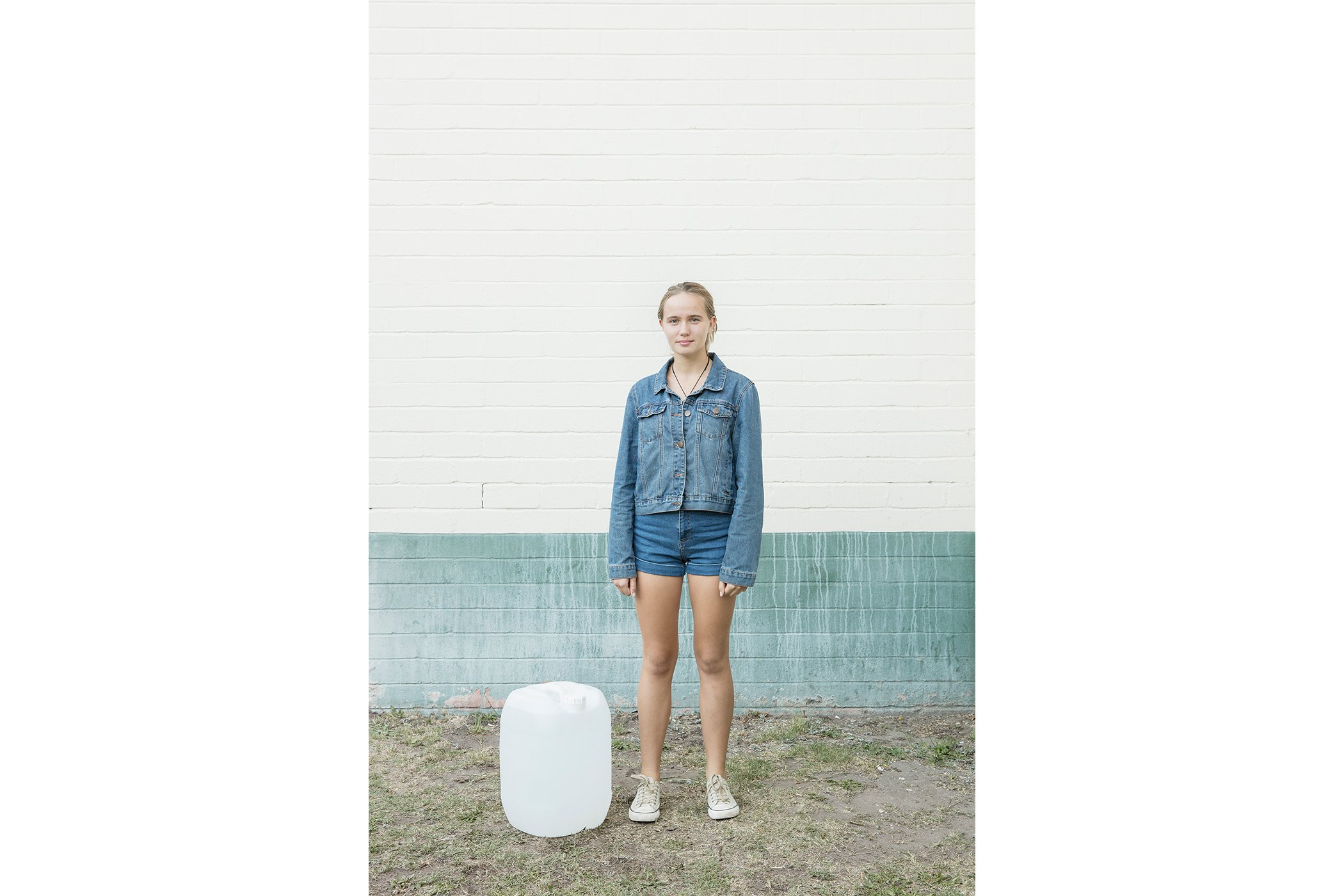 Nicola collecting water from the Newlands Spring, Cape Town.