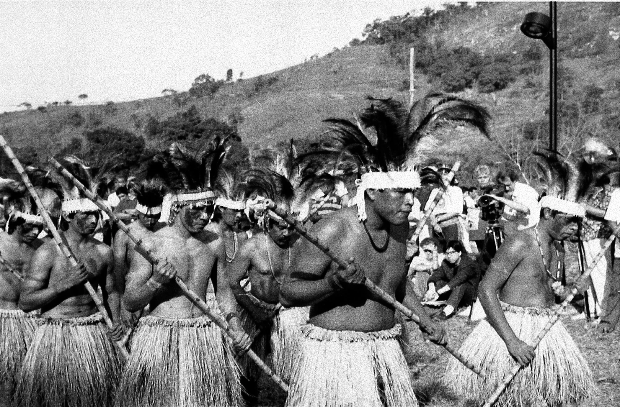 Tucano, an indigenous group from the Amazon rainforest, dance at the opening ceremony of a world conference of native peoples, a week before the Earth Summit in Rio De Janeiro, Brazil, May 26, 1992.