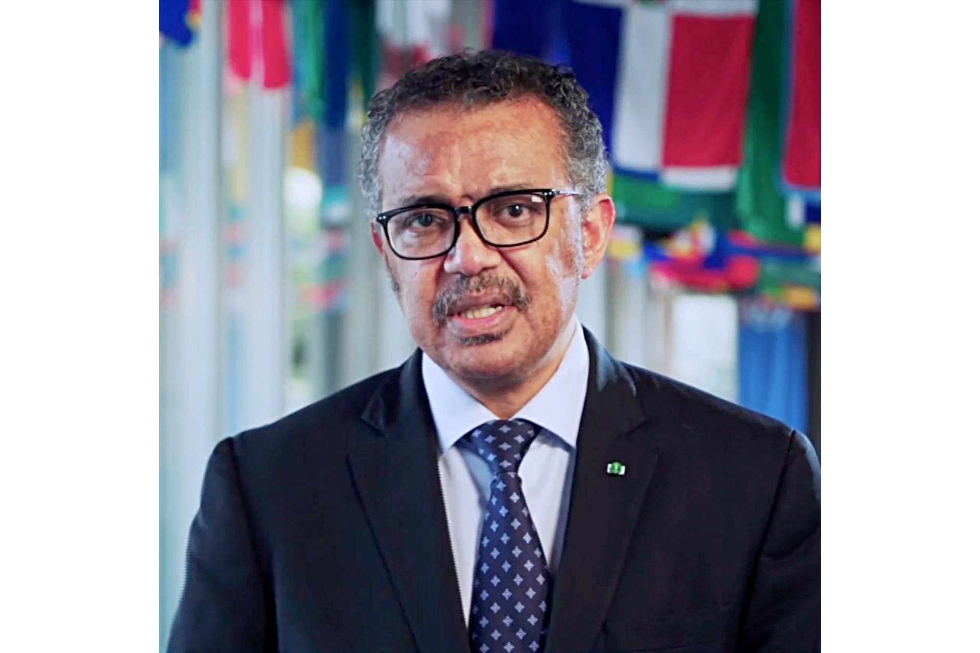 In this screengrab, Dr. Tedros Adhanom Ghebreyesus speaks during "One World: Together At Home" presented by Global Citizen on April, 18, 2020.
