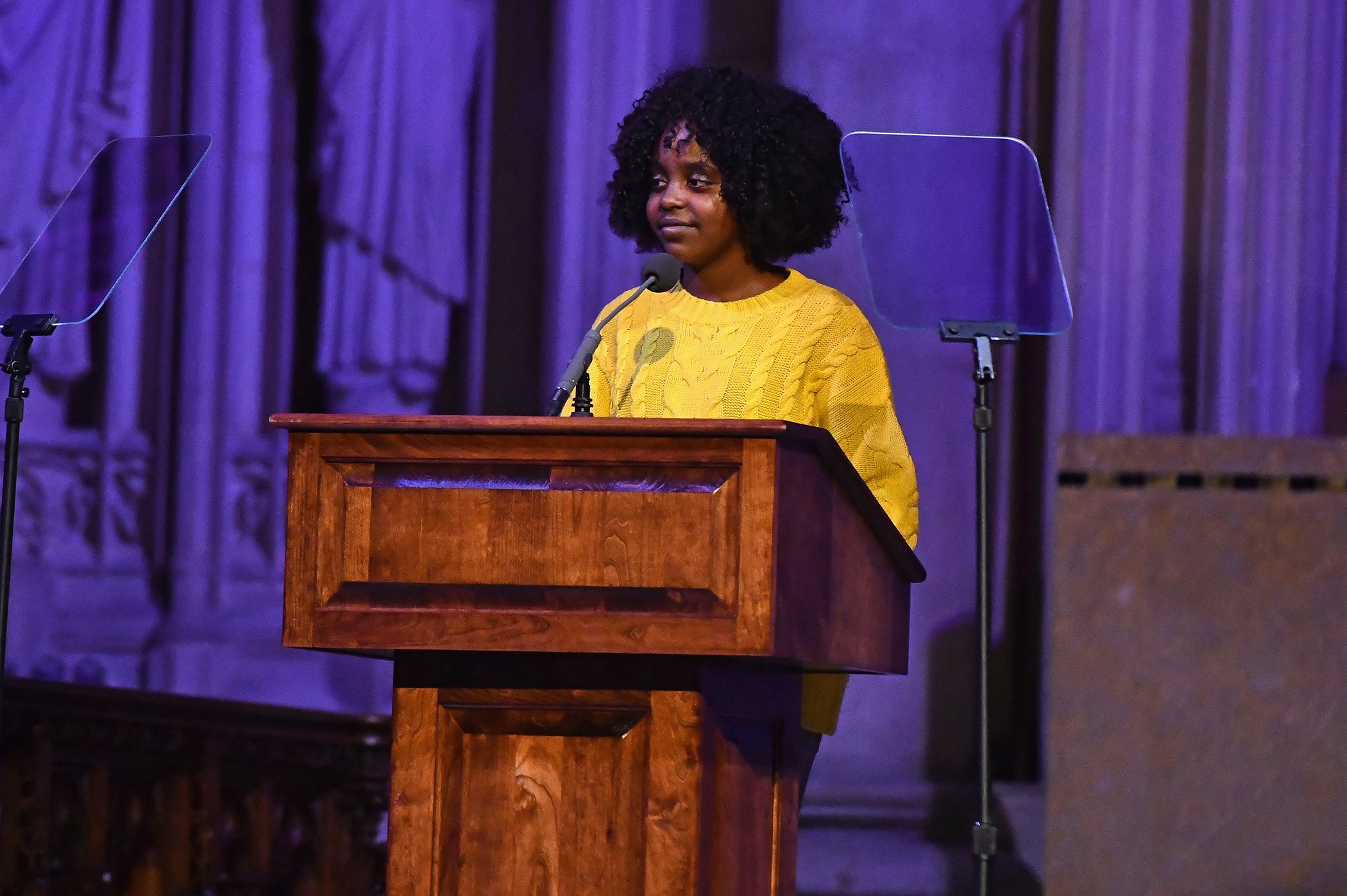 Naomi Wadler accepts the Legend Award onstage during Global Citizen Week: The Spirit Of A Movement at Riverside Church on Sept. 22, 2018 in New York City.