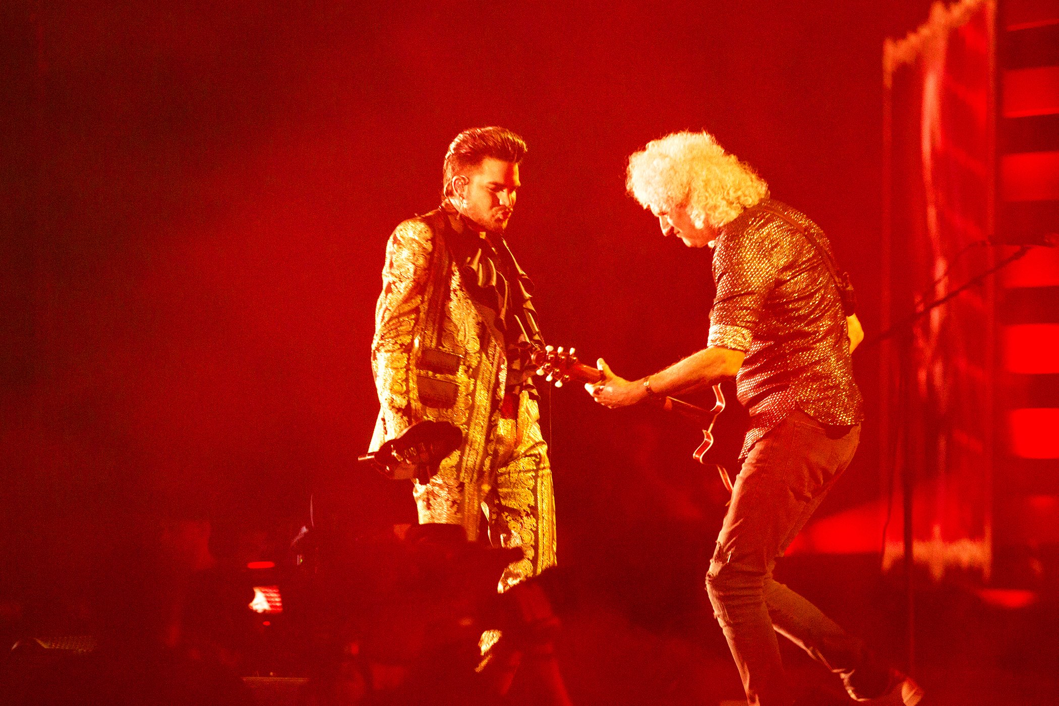 Adam Lambert and Brian May of Queen perform onstage during the 2019 Global Citizen Festival in Central Park on Sept. 28, 2019 in New York City.
