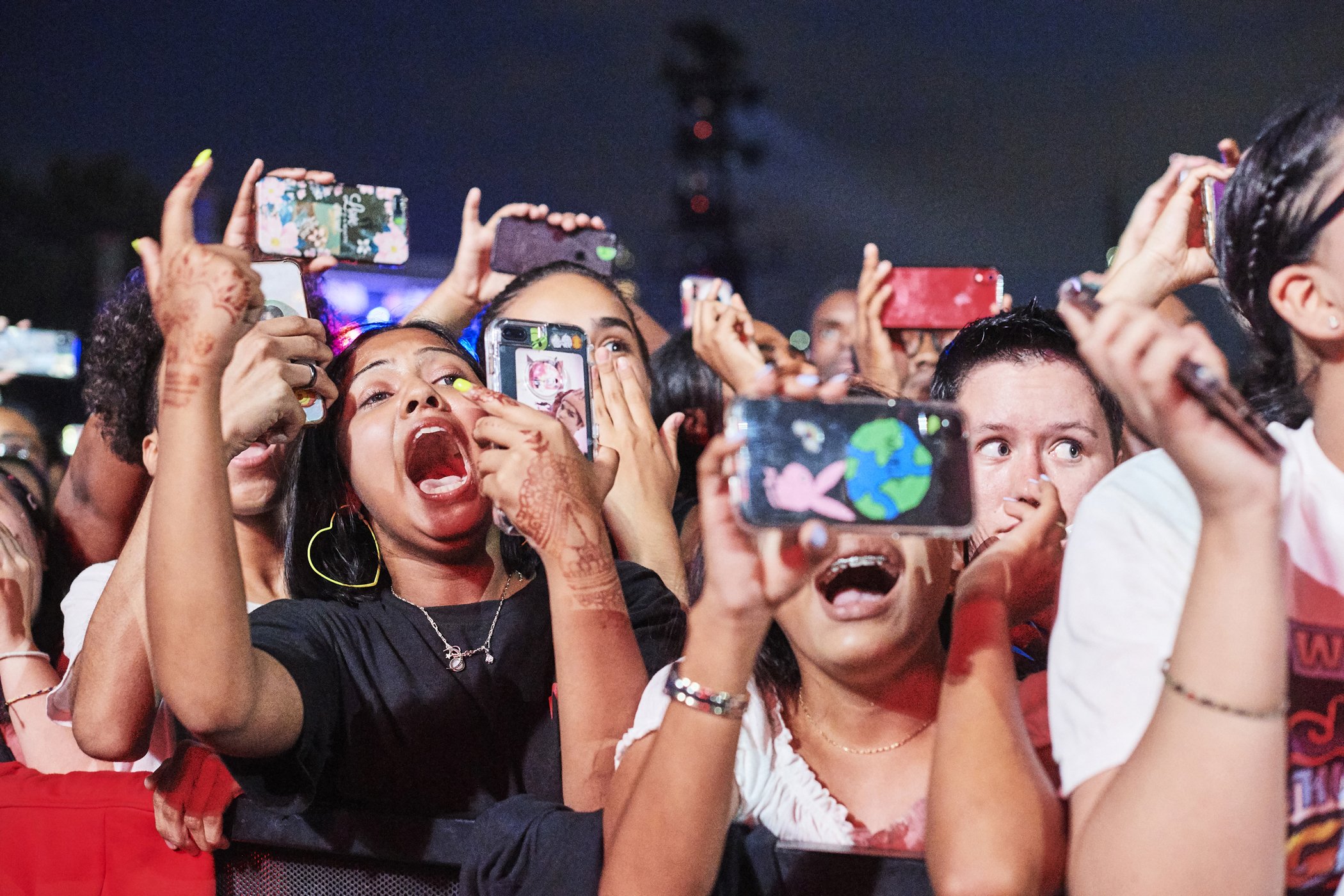 Attendees react during a performance at the Global Citizen Festival on Sept. 28, 2019m, in New York City.