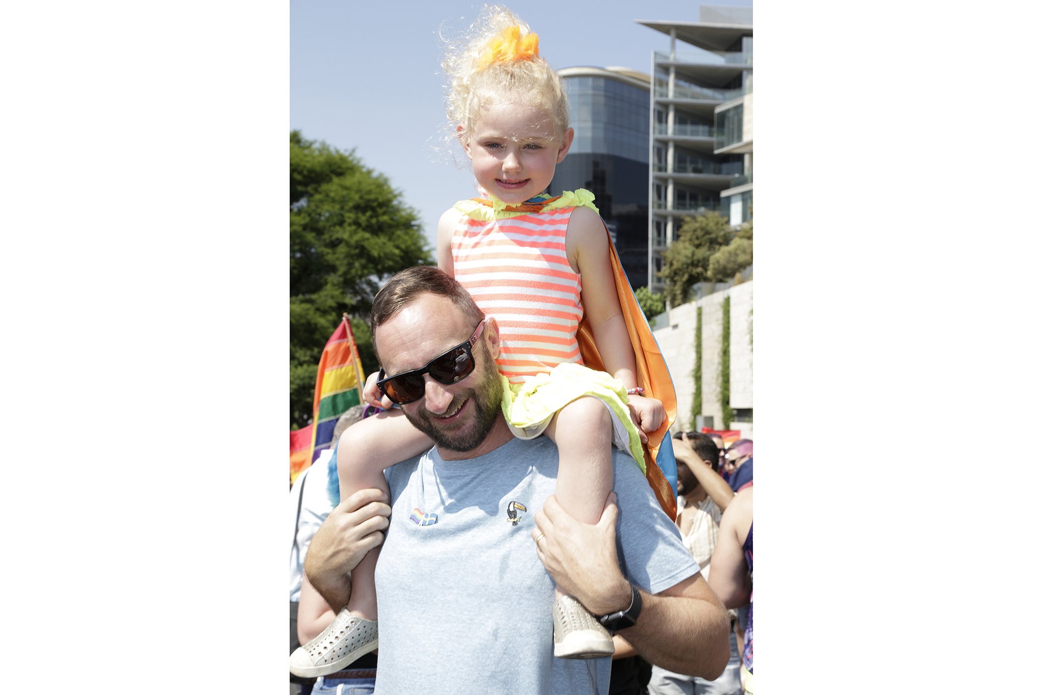 Two attendees pose for a picture together at the Johannesburg Pride Parade on Oct. 26, 2019 in Johannesburg, South Africa.