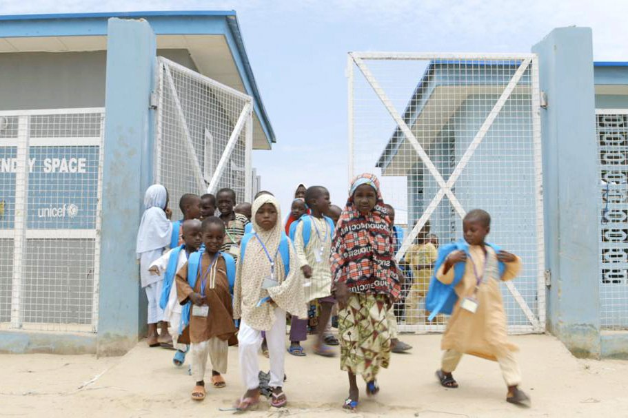 Students at school in Maiduguri, Nigeria.