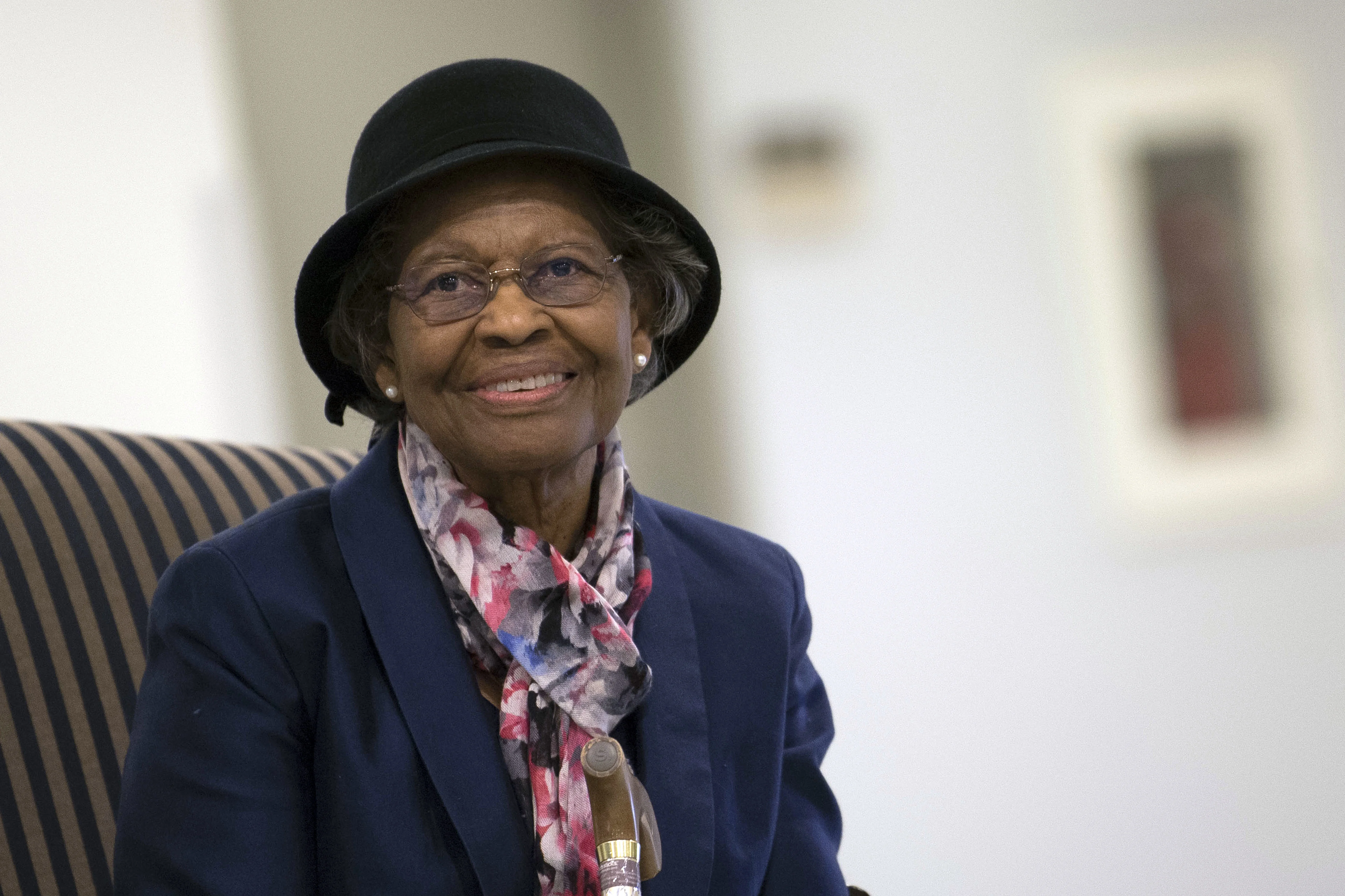 Dr. Gladys West is inducted into the Air Force Space and Missile Pioneers Hall of Fame during a ceremony in her honor at the Pentagon in Washington, DC, Dec. 6, 2018.